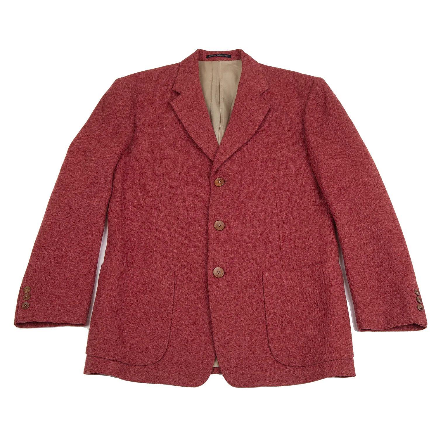 Yohji Yamamoto Yohji Yamamoto Wood Button Wool Jacket Size US M / EU 48-50 / 2 - 1 Thumbnail