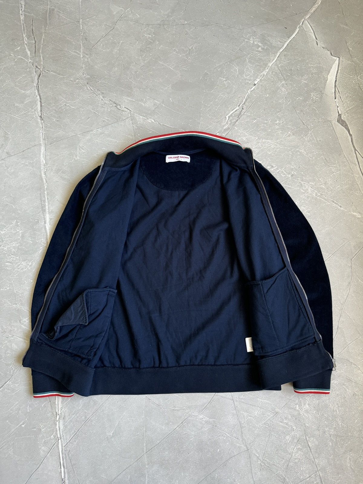 Orlebar Brown Orlebar Brown Terry Zip Jacket Navy Blue Size US L / EU 52-54 / 3 - 5 Thumbnail