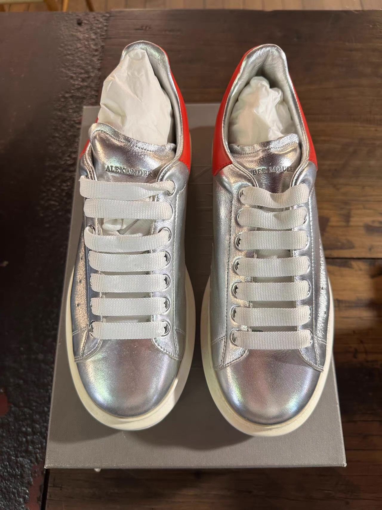 Alexander McQueen Alexander McQueen 16FW Low‑Top White Sneakers Ｑ25 Size US 8.5 / EU 41-42 - 2 Thumbnail