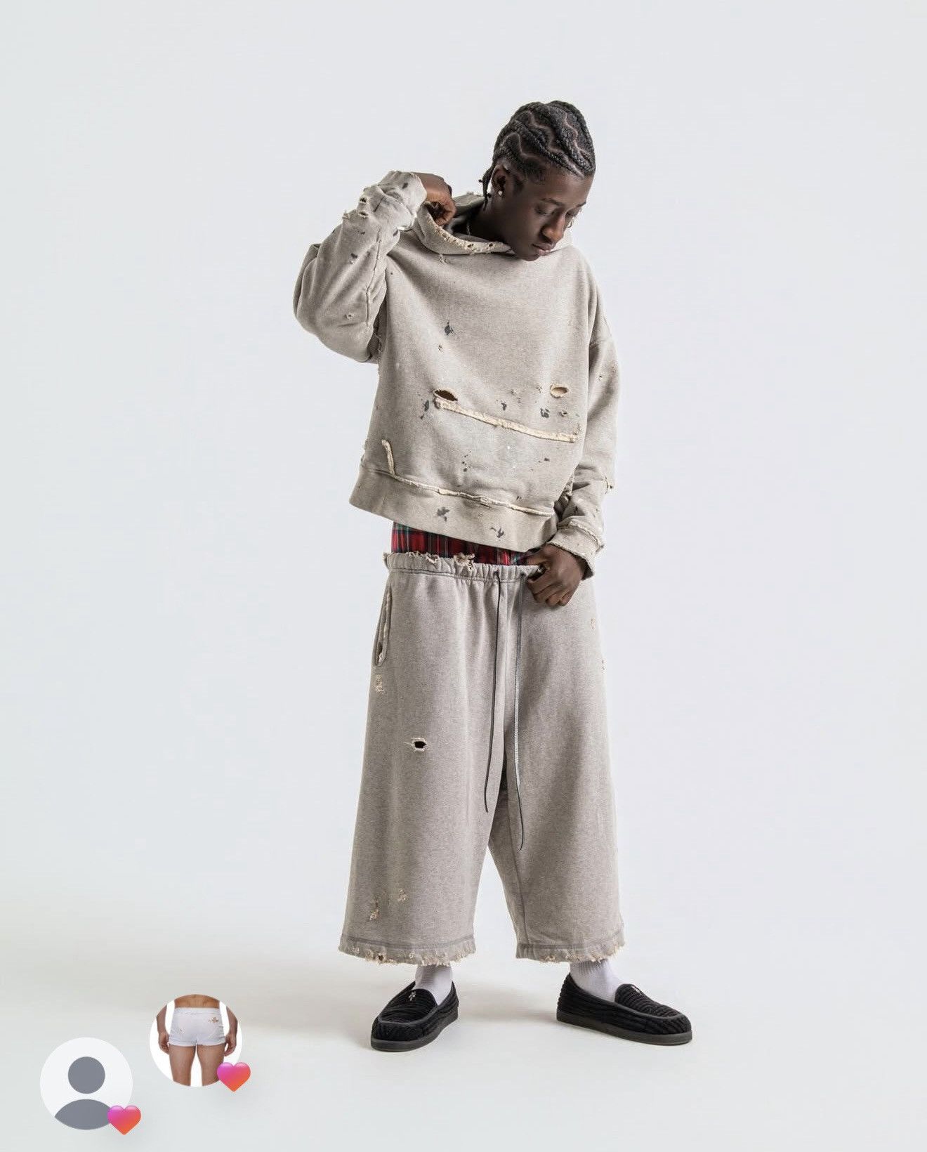Other UNDS ‘6/7 Sweatshort Capris Heather Grey’ Size US 34 / EU 50 - 4 Thumbnail