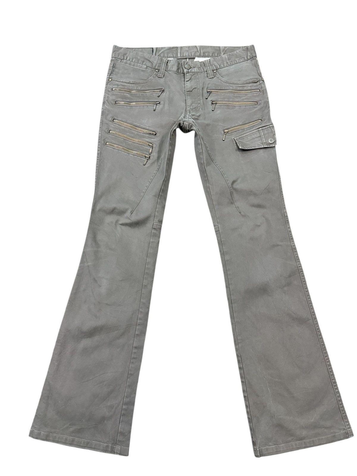If Six Was Nine RARE TORNADO MART MULTIZIPPER FLARE PANT Size US 30 / EU 46 - 3 Thumbnail