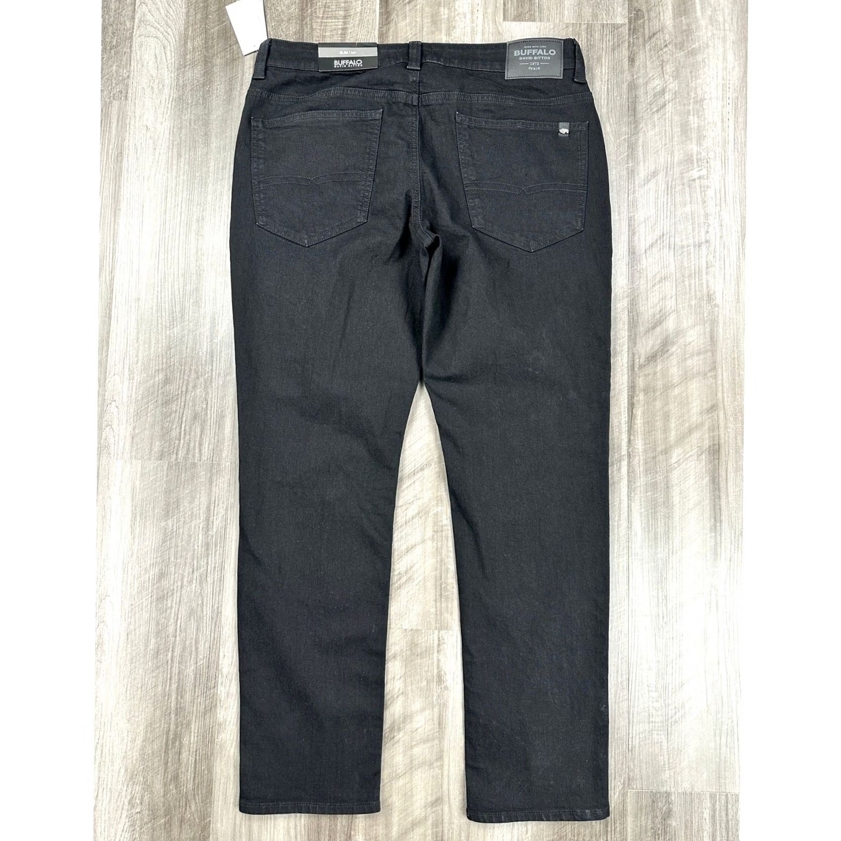 Buffalo David Bitton Buffalo David Bitton Ash Slim Men 34x30 Black Denim Jeans Size US 34 / EU 50 - 4 Thumbnail