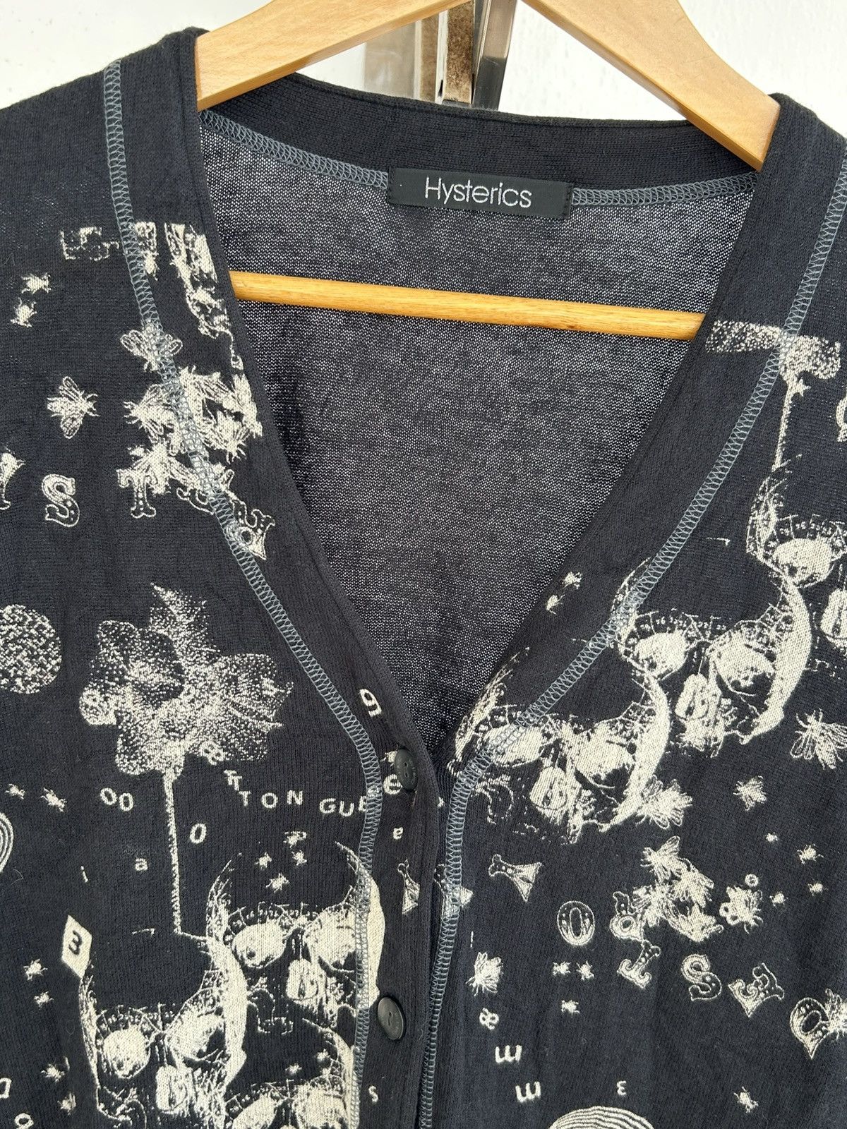 Hysteric Glamour Hysteric Glamour Cardigan Black Skull Size US L / EU 52-54 / 3 - 3 Thumbnail