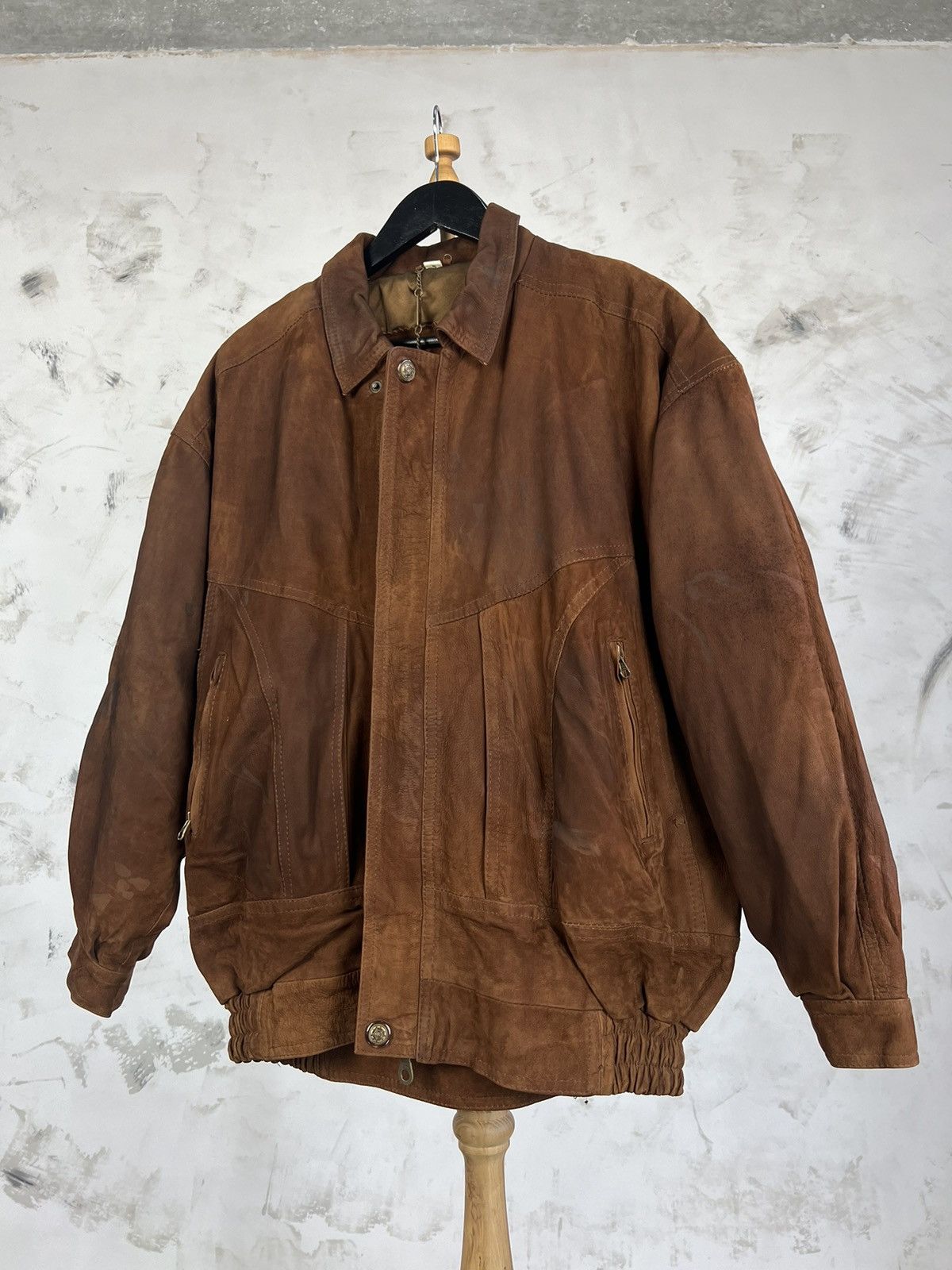 Leather Vintage Leather Bomber Jacket Size S - M Size US S / EU 44-46 / 1 - 3 Thumbnail