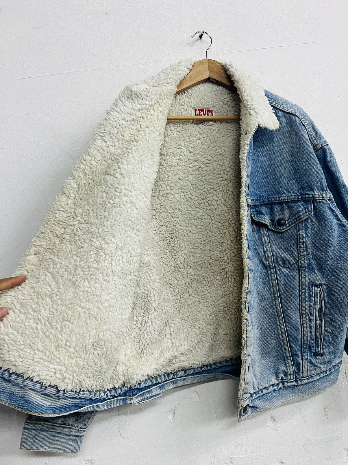 Levi's × Levi's Vintage Clothing × Vintage Vintage 80s Levis Sherpa Lined Trucker Jacket Size US M / EU 48-50 / 2 - 10 Thumbnail