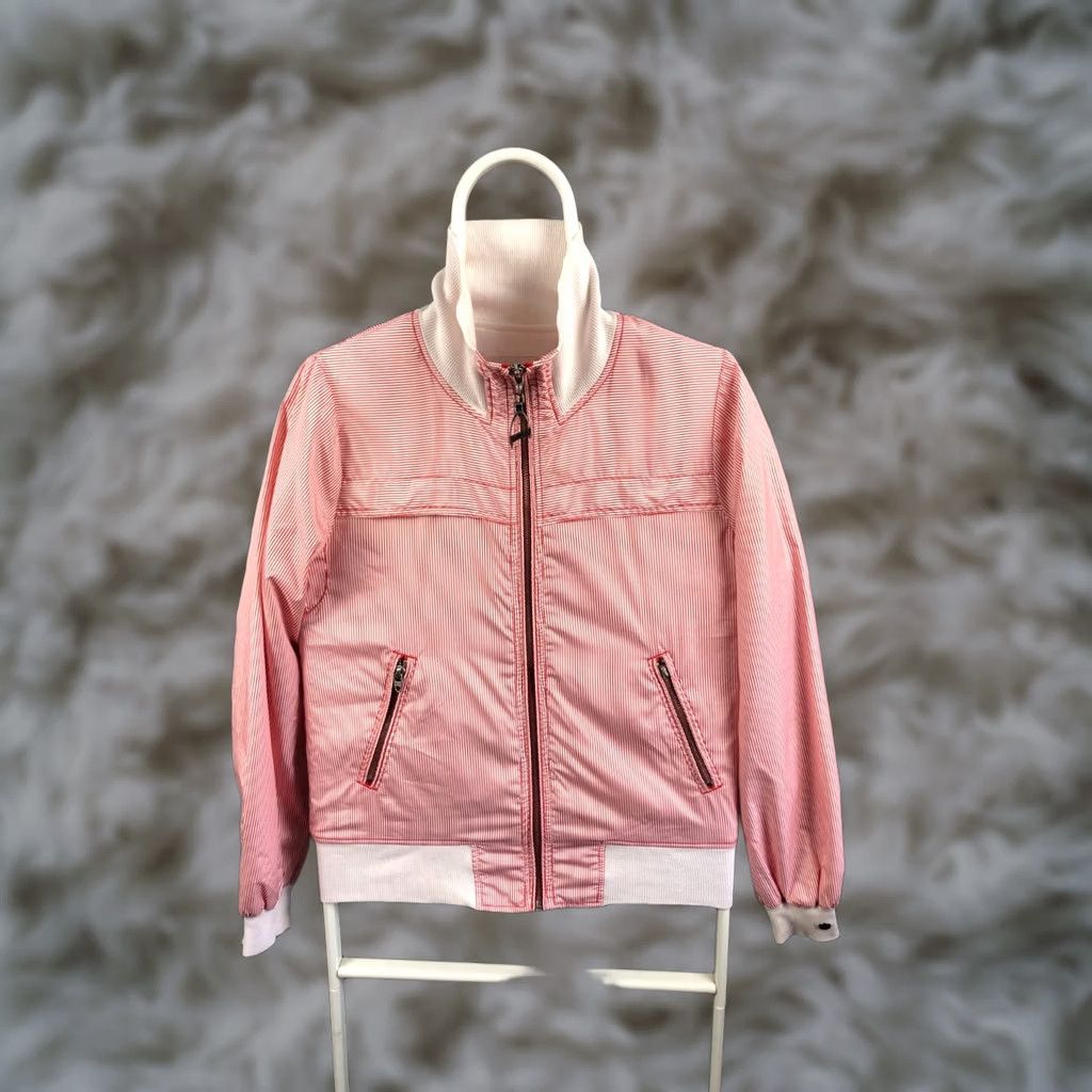 Diesel Diesel Windbreaker Full Zip Jacket Polyester Men XS White Striped Jacket Windbreaker Diesel Men XS White Striped Size US XS / EU 42 / 0 - 1 Thumbnail