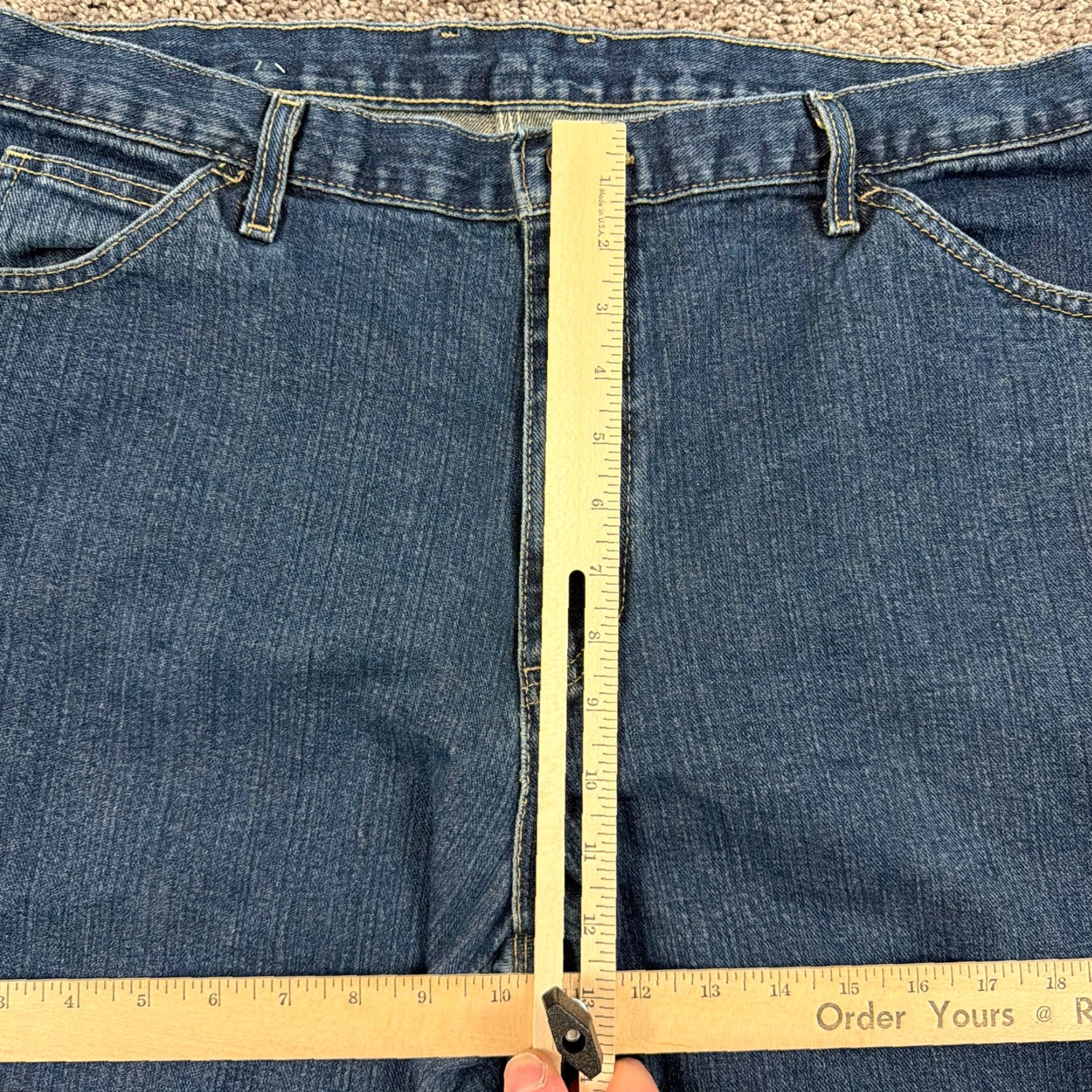 Dickies Dickies Jeans Mens 38 Straight Carpenter Denim Blue 37x30 Regular Fit Casual Workwear Outdoors - Pants Mens 38/Regular Blue Dickies Jeans Size US 38 / EU 54 - 5 Thumbnail