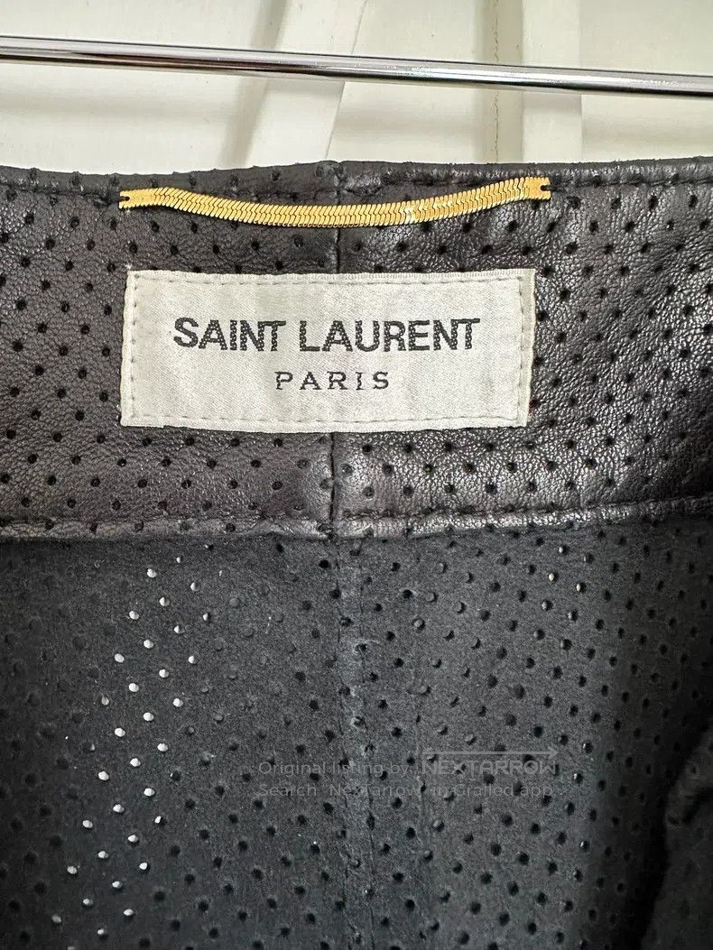 Saint Laurent Paris Saint Laurent Paris size F34 Polka Dot High-Waist Leather S Size 33" - 3 Thumbnail