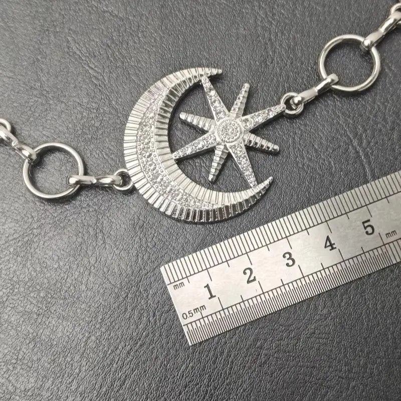 Jewelry Seven Stars Picking The Moon Rhinestone Waist Pants Chain Size ONE SIZE - 3 Thumbnail