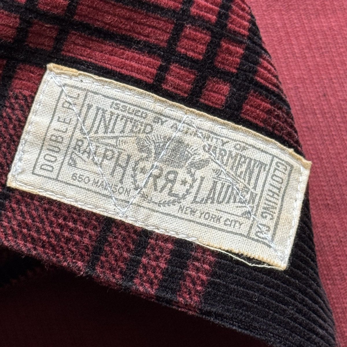 RRL Ralph Lauren RRL - Corduroy Monterey Checked Camp Shirt Size US XL / EU 56 / 4 - 15 Thumbnail