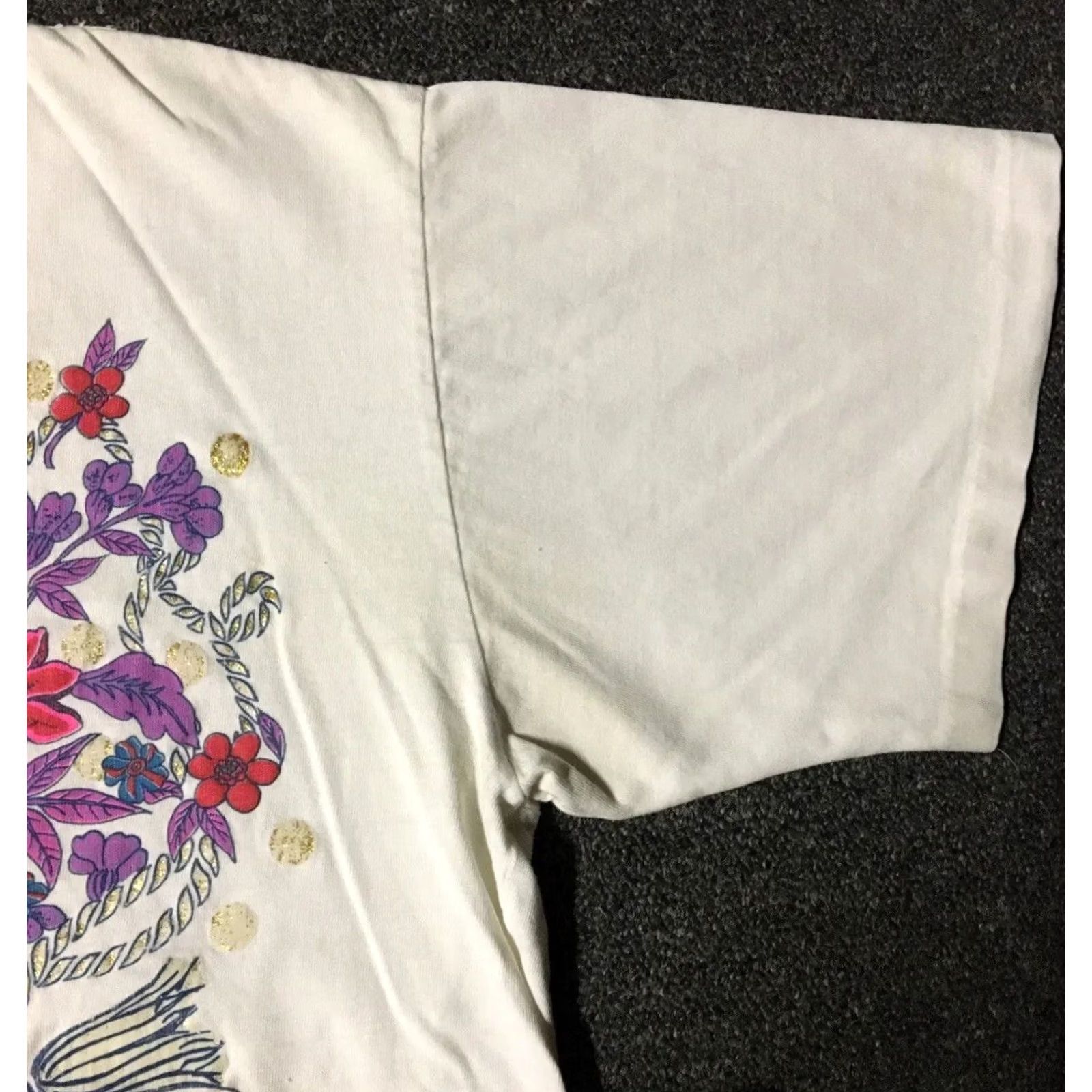 Vintage VINTAGE 90s Flower Art Faded Distress Shirt M USA Nature Beach Grunge Punk Rose 80s Mens Shirt M White Heart Art USA Flowers Vintage 90s Size US M / EU 48-50 / 2 - 7 Thumbnail