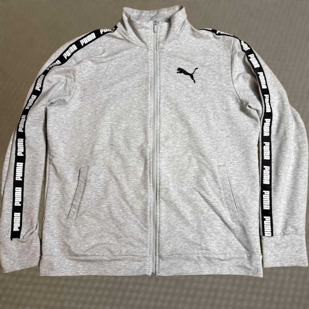 Puma Puma Track Jacket Men’s L Gray Full Zip Logo Tape Athletic Sweatshirt Size US L / EU 52-54 / 3 - 1 Thumbnail