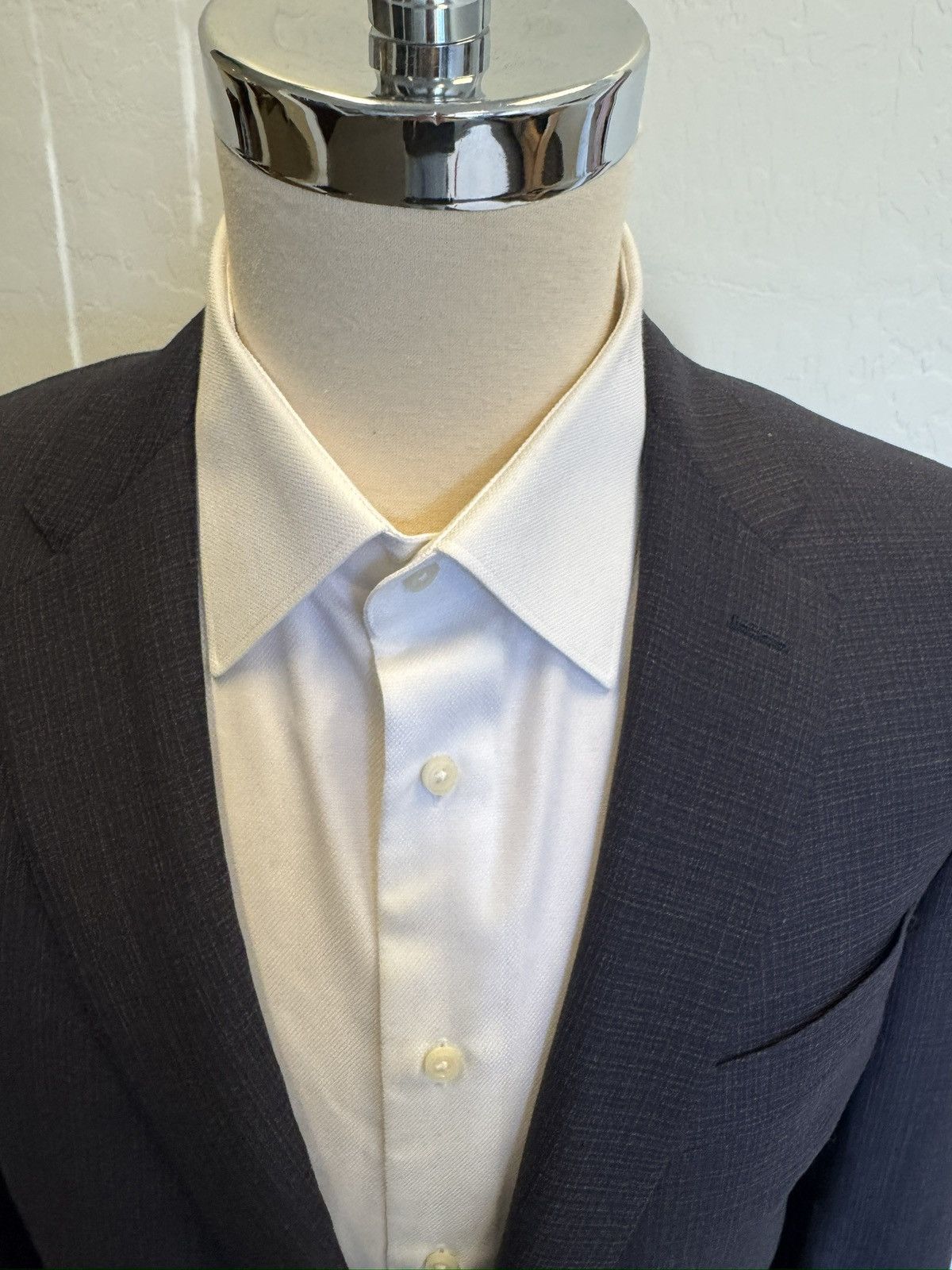 Canali CANALI Made in Italy Wool Subtle Check Jacket 46R $1695 Size 46R - 3 Thumbnail