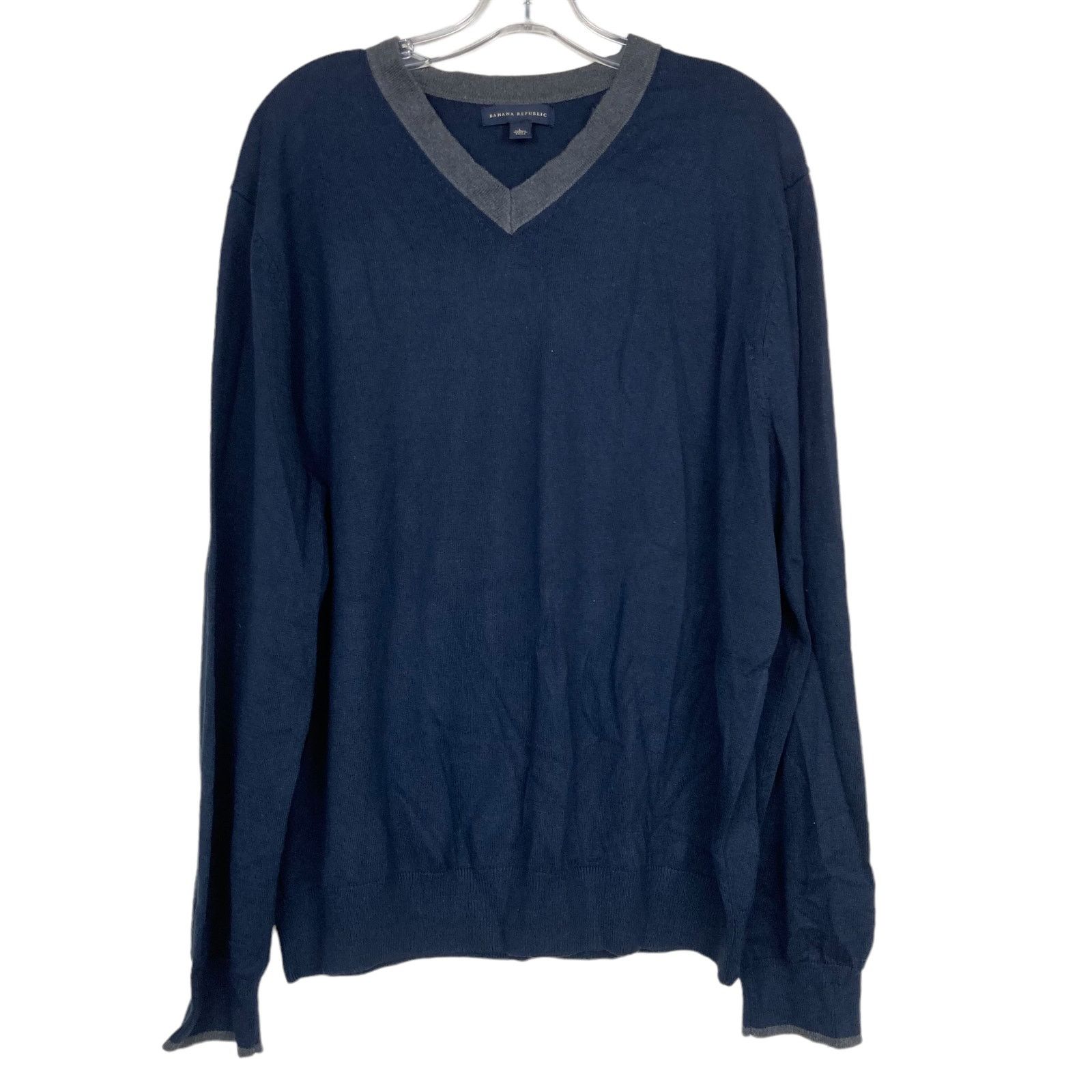 Banana Republic Banana Republic Navy Blue Silk Cashmere Sweater Sz L Size US L / EU 52-54 / 3 - 1 Thumbnail