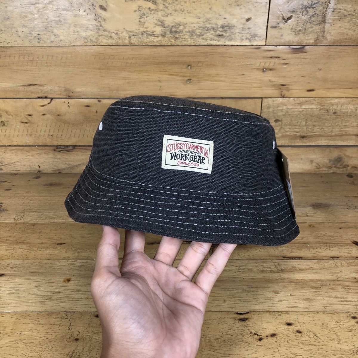 Stussy × Vintage Stussy Canvas Workgear Bucket Size ONE SIZE - 1 Thumbnail