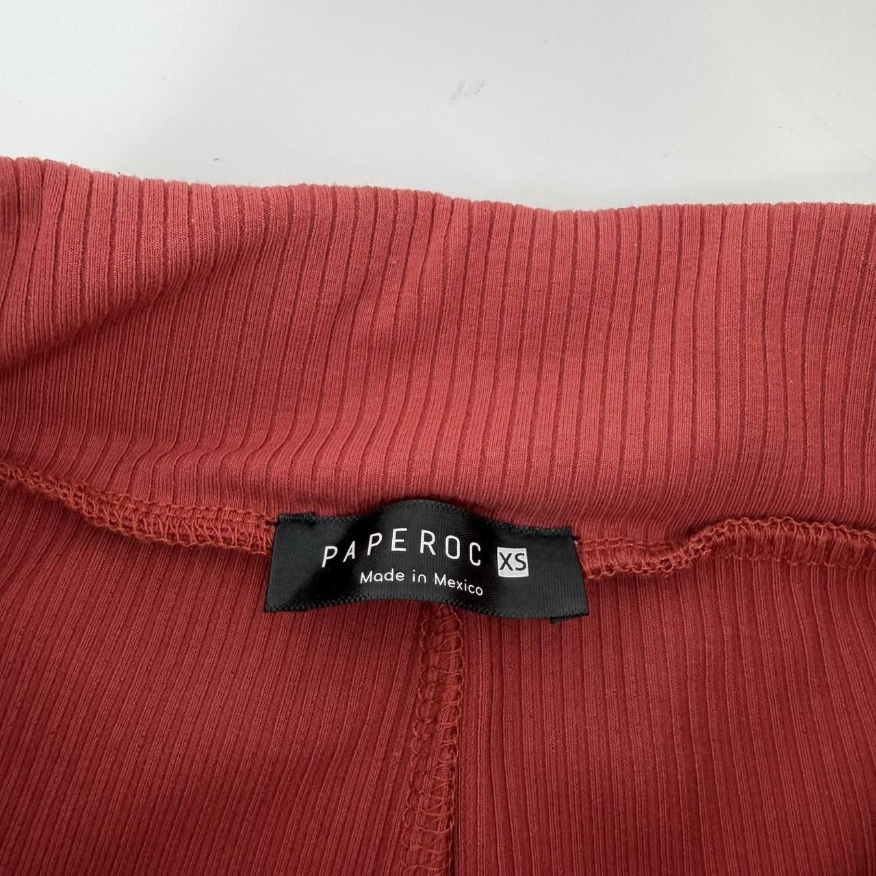 The Unbranded Brand Paperoc Womens Ribbed Flare Pants Size 26" / US 2 / IT 38 - 2 Thumbnail