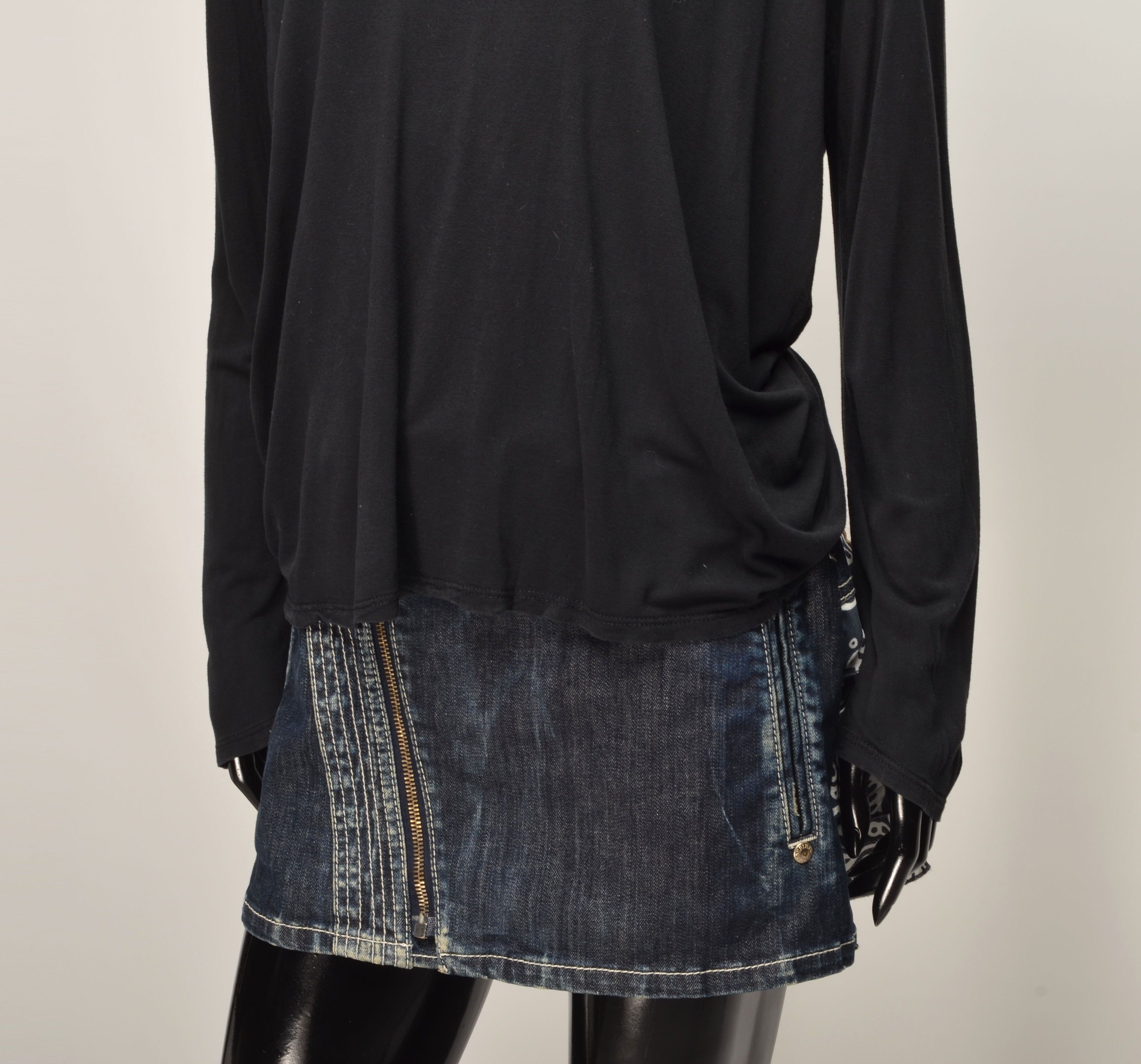 The Row The Row Black Long Sleeve Silk Striped Top Size L / US 10 / IT 46 - 3 Thumbnail