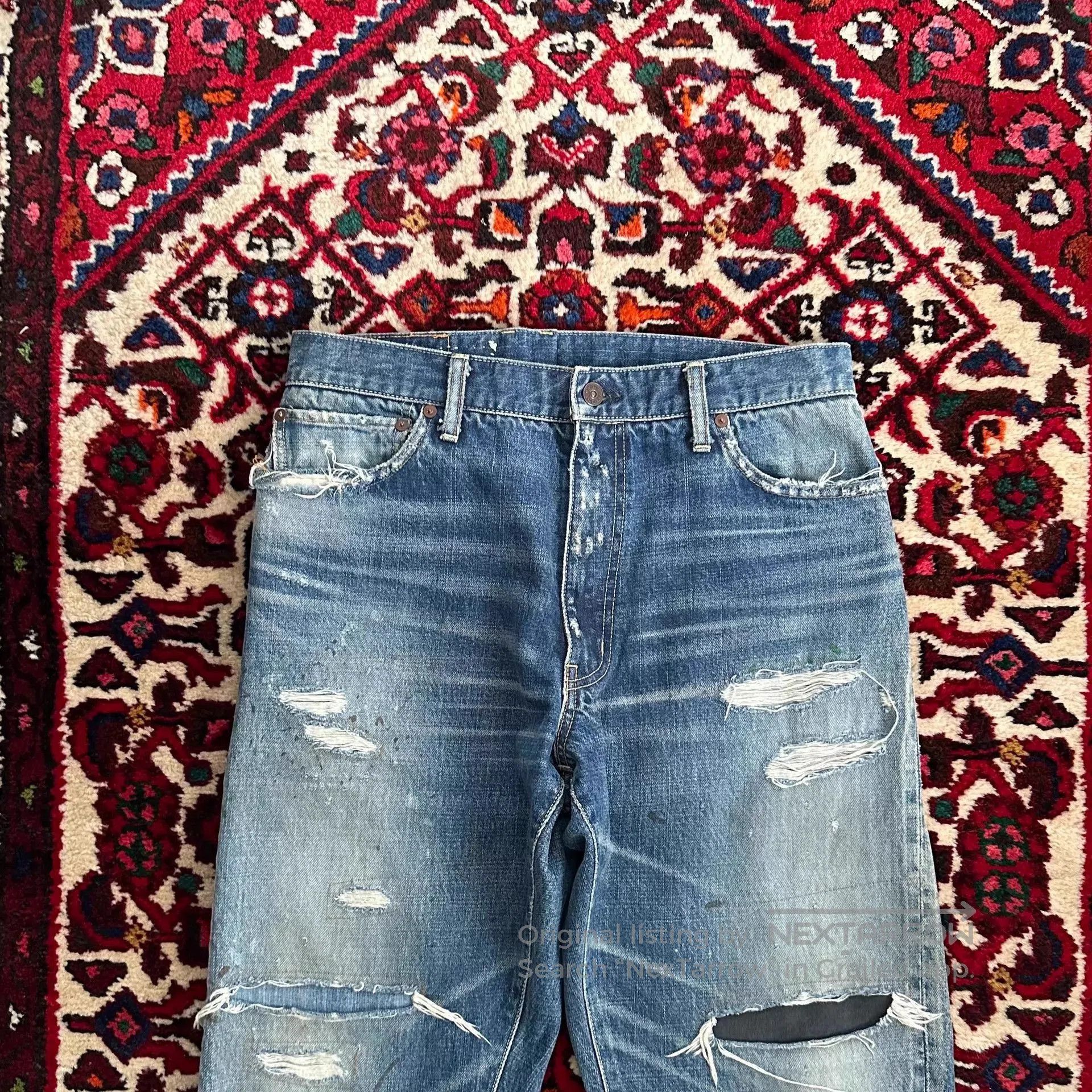 Visvim Distressed Blue Denim Pants Size 32. Size US 32 / EU 48 - 3 Thumbnail