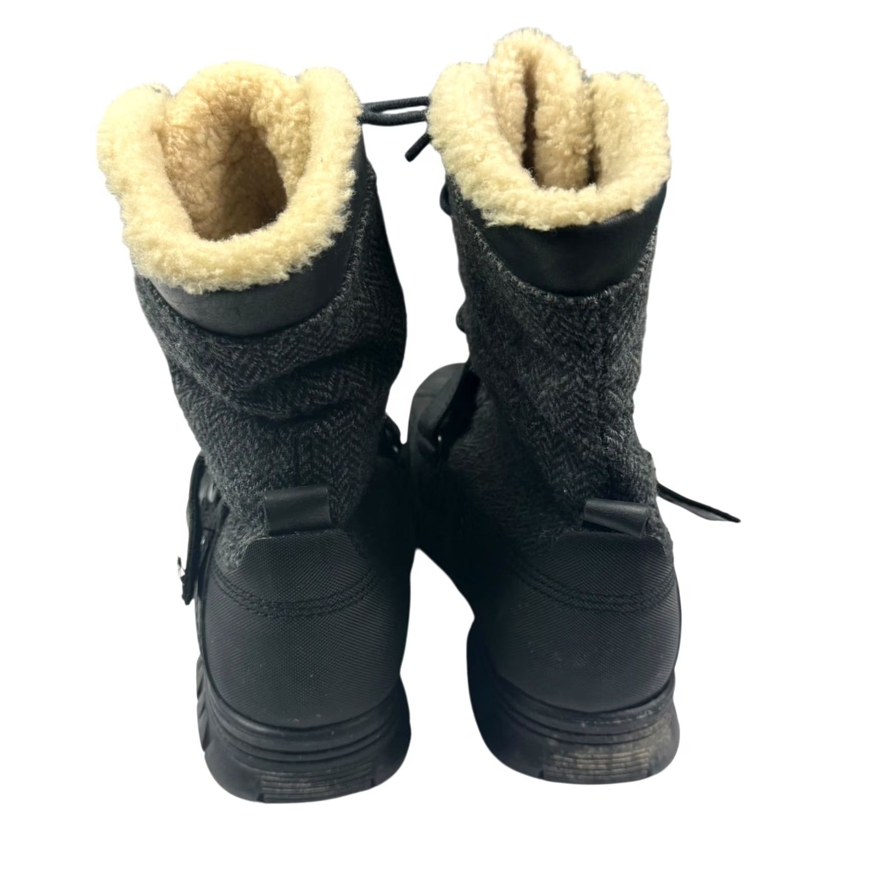 Polo Ralph Lauren Polo Ralph Lauren Boots Tavin Rollover Shearling Lined Black Men's Size 11D - Leather Combat Mid-Calf Rubber D Lace Up Size US L / EU 52-54 / 3 - 4 Thumbnail
