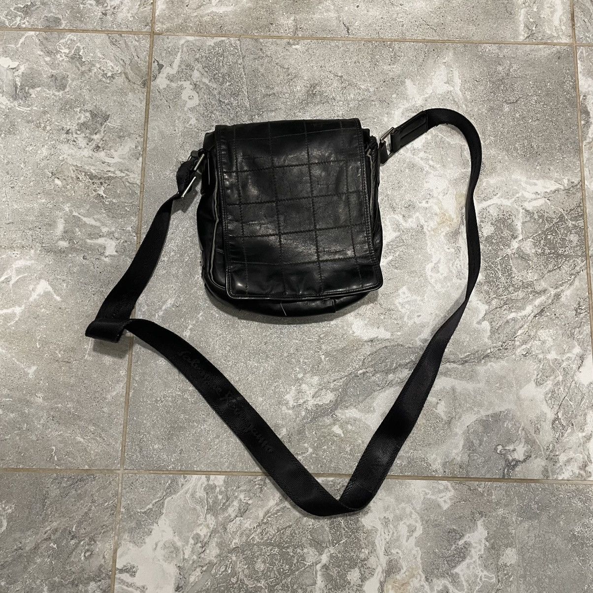Avant Garde x Vintage Salvatore Ferragamo Bucket Embossed Bagpack Bag Sling Old in Black, Men's