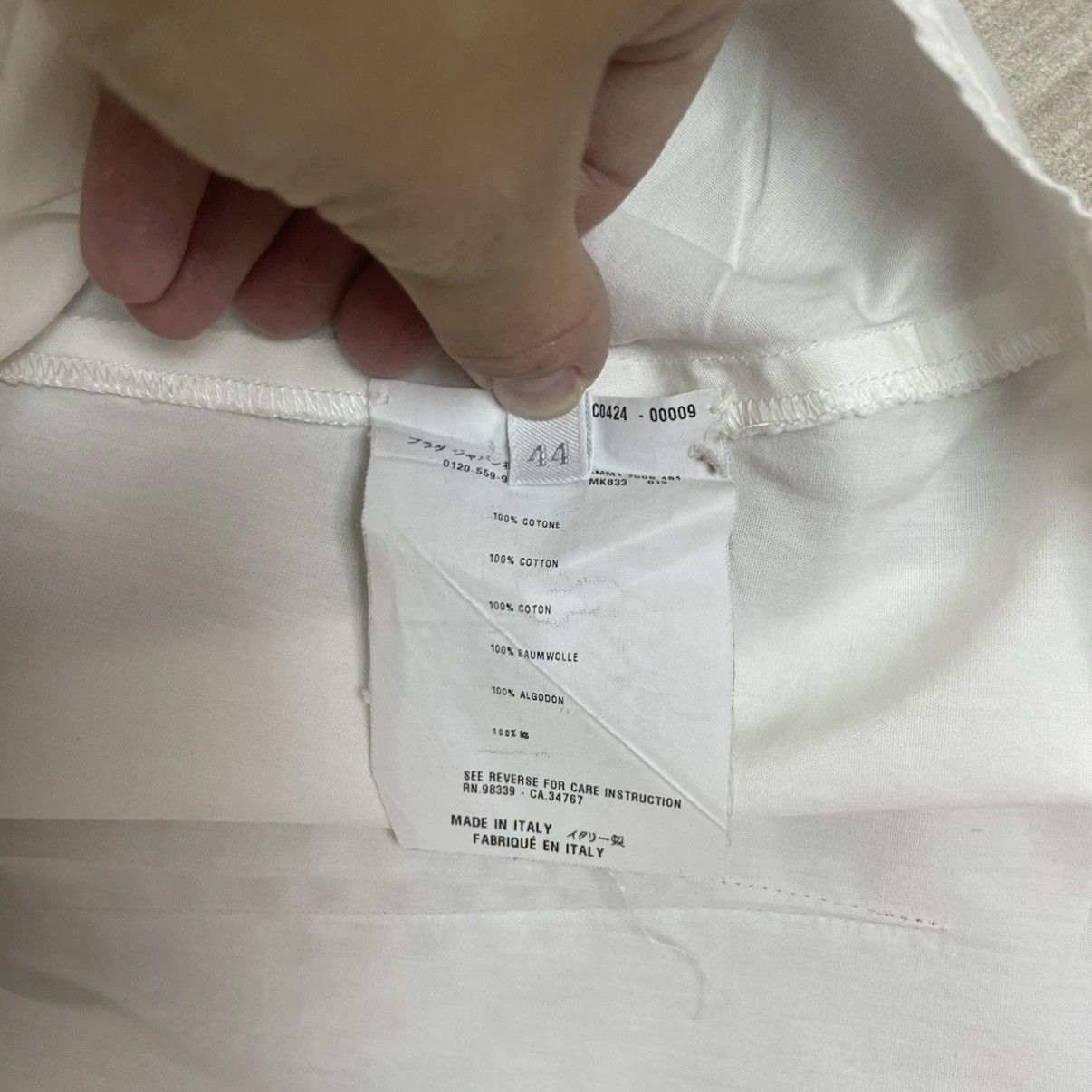 RARE VINTAGE MIU MIU Women’s White Blouse Ruffle Sleeve