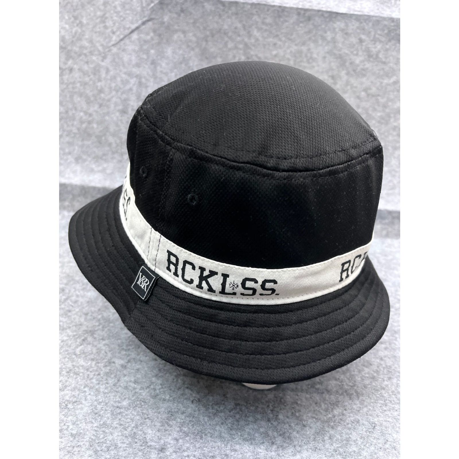 Vintage Young & Reckless Bucket Hat Black 100% Polyester Adult One Size Beach Outdoor Size ONE SIZE - 6 Thumbnail