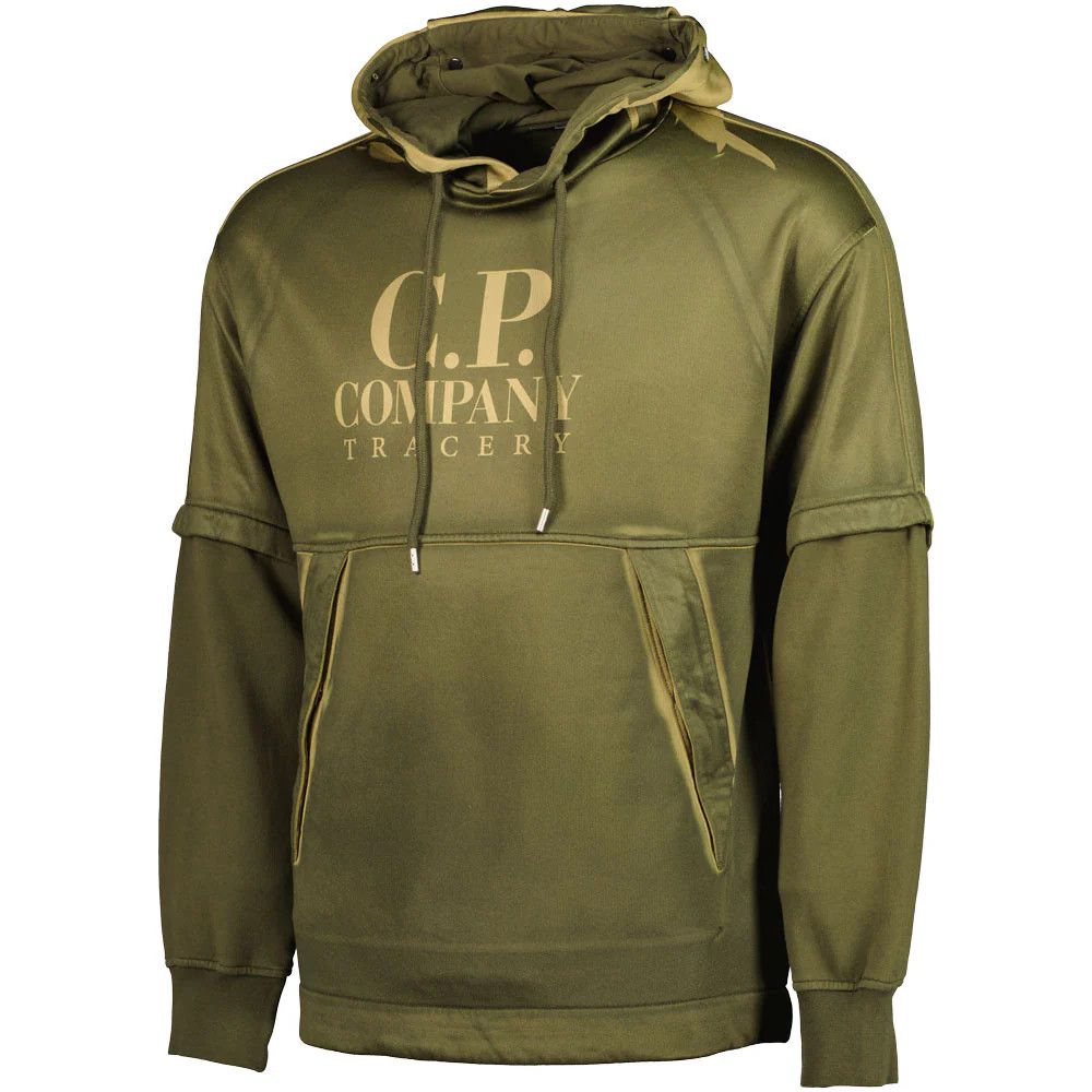 C.P. Company o1y1224 Logo Hoodie in Military Green Size US XS / EU 42 / 0 - 5 Thumbnail