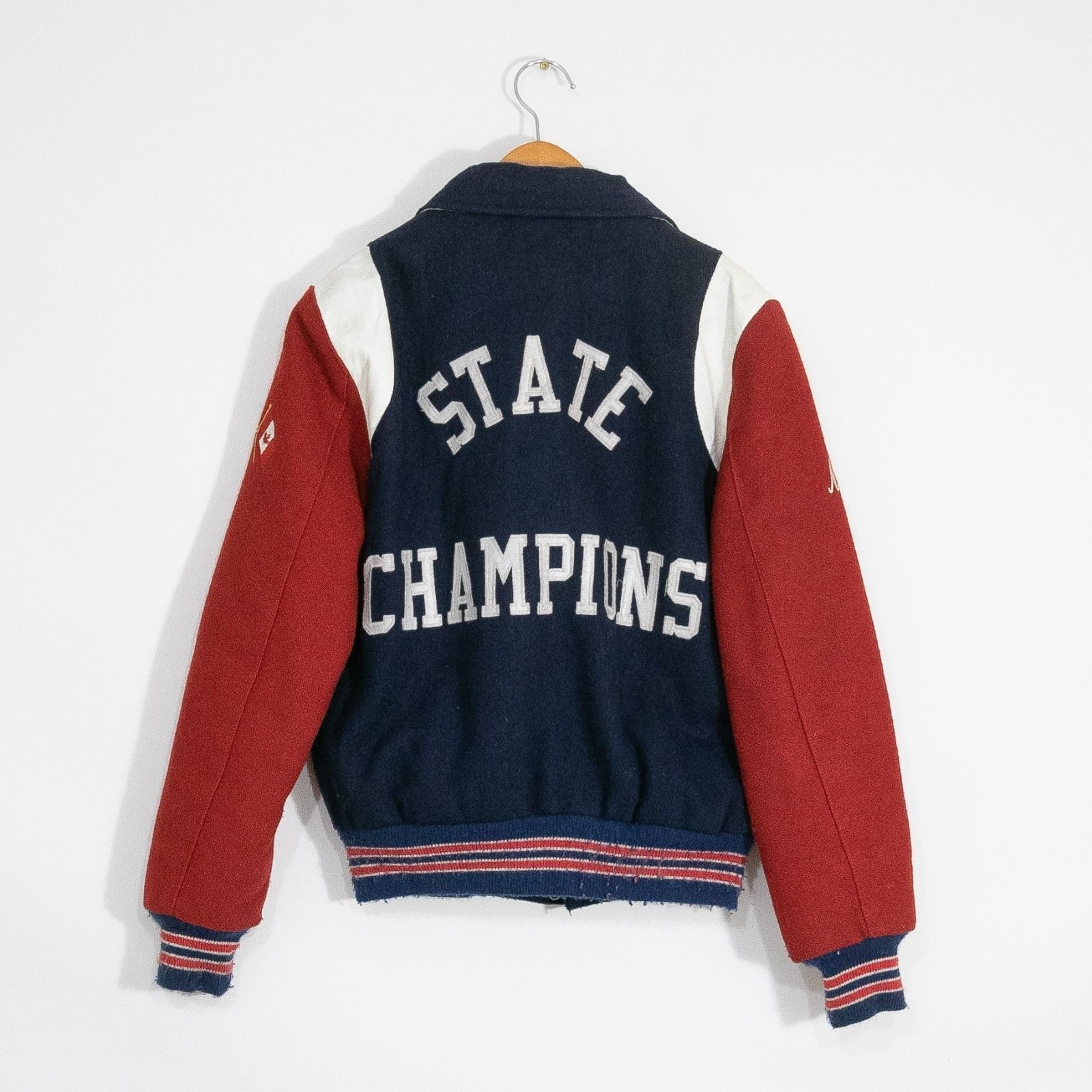 Vintage Vintage 90s Massachusetts Teddy Style Varsity Jacket Medium Size US M / EU 48-50 / 2 - 10 Thumbnail