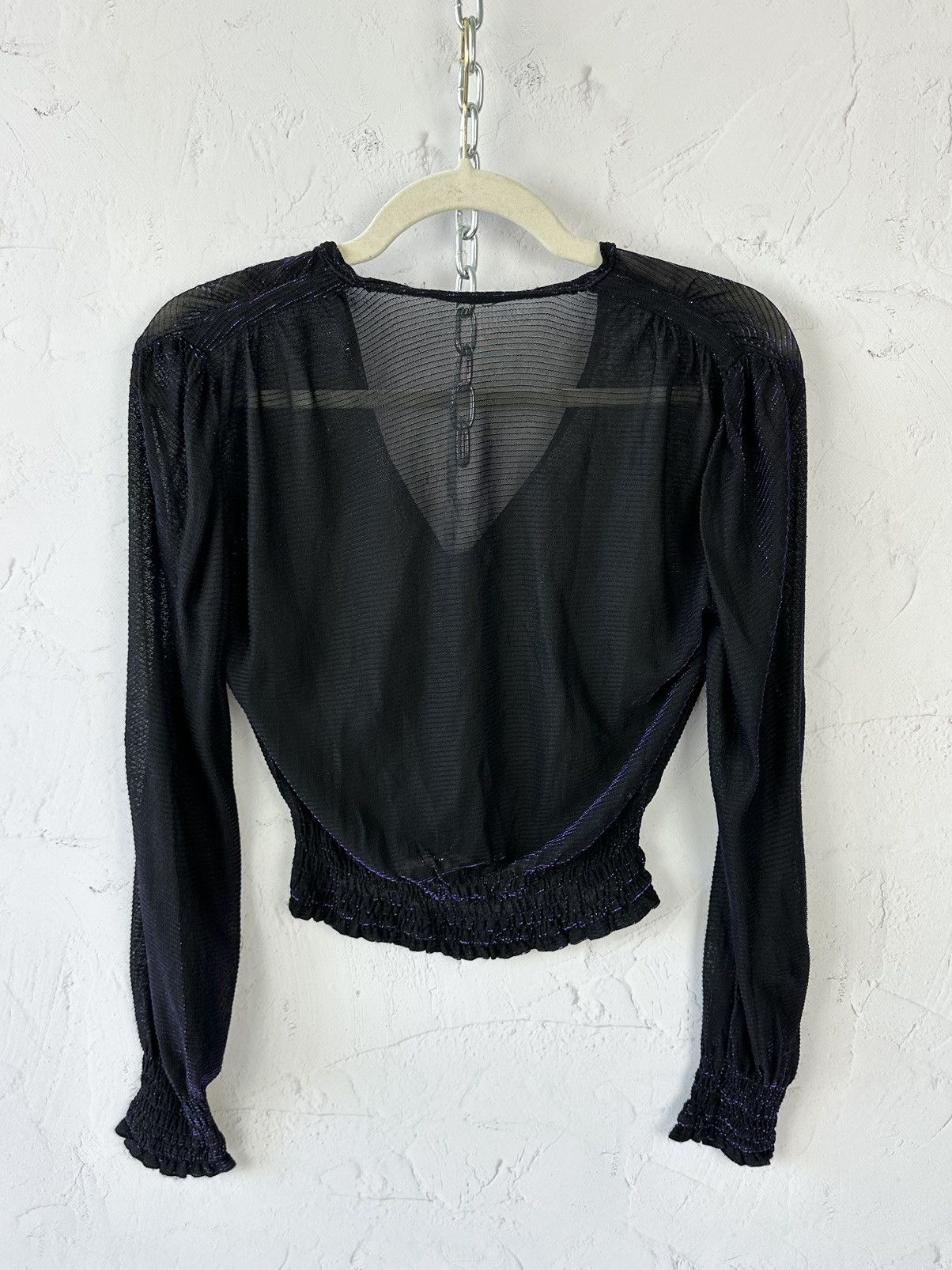 If Six Was Nine × Japanese Brand × Vintage Vintage Mesh Shimmer Long Sleeve Sweater Size M / US 6-8 / IT 42-44 - 4 Thumbnail