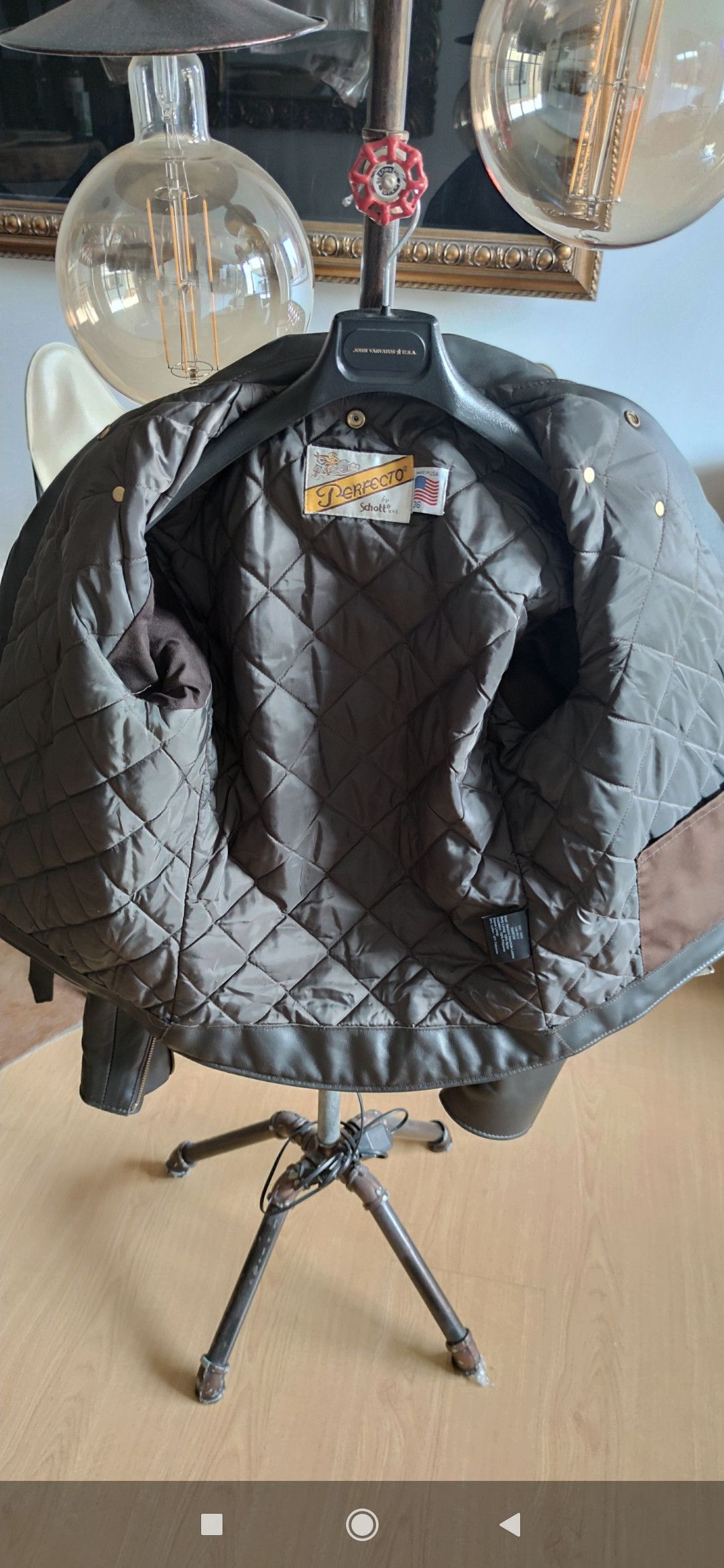 Leather Jacket SCHOTT 618 (It's like a size 38) Brown