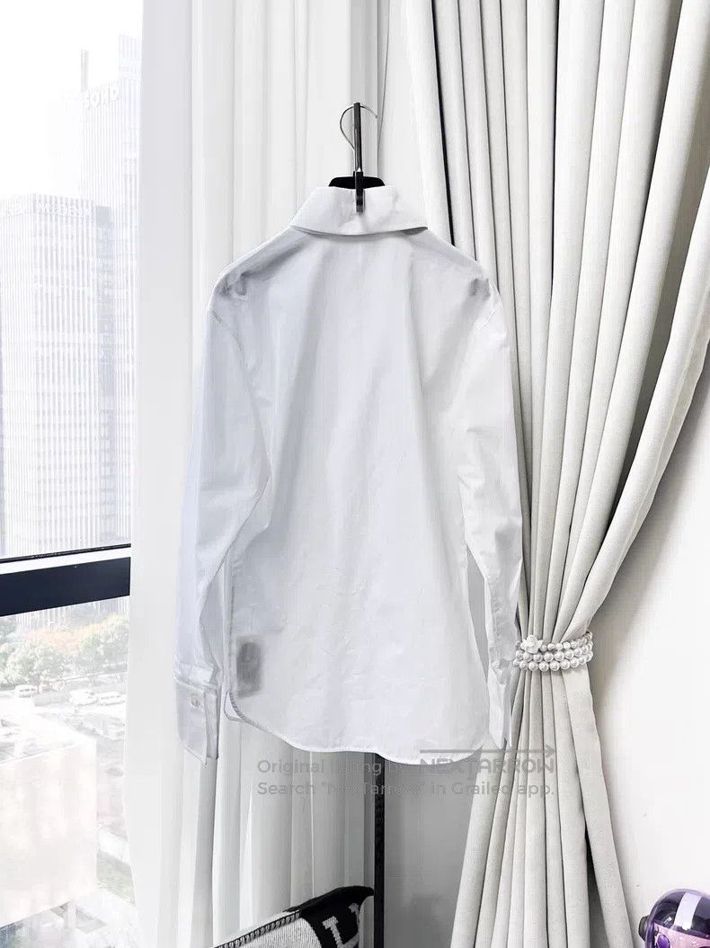 Chanel Chanel 25C white lapel bow tie long-sleeved shirt Size XS / US 0-2 / IT 36-38 - 3 Thumbnail