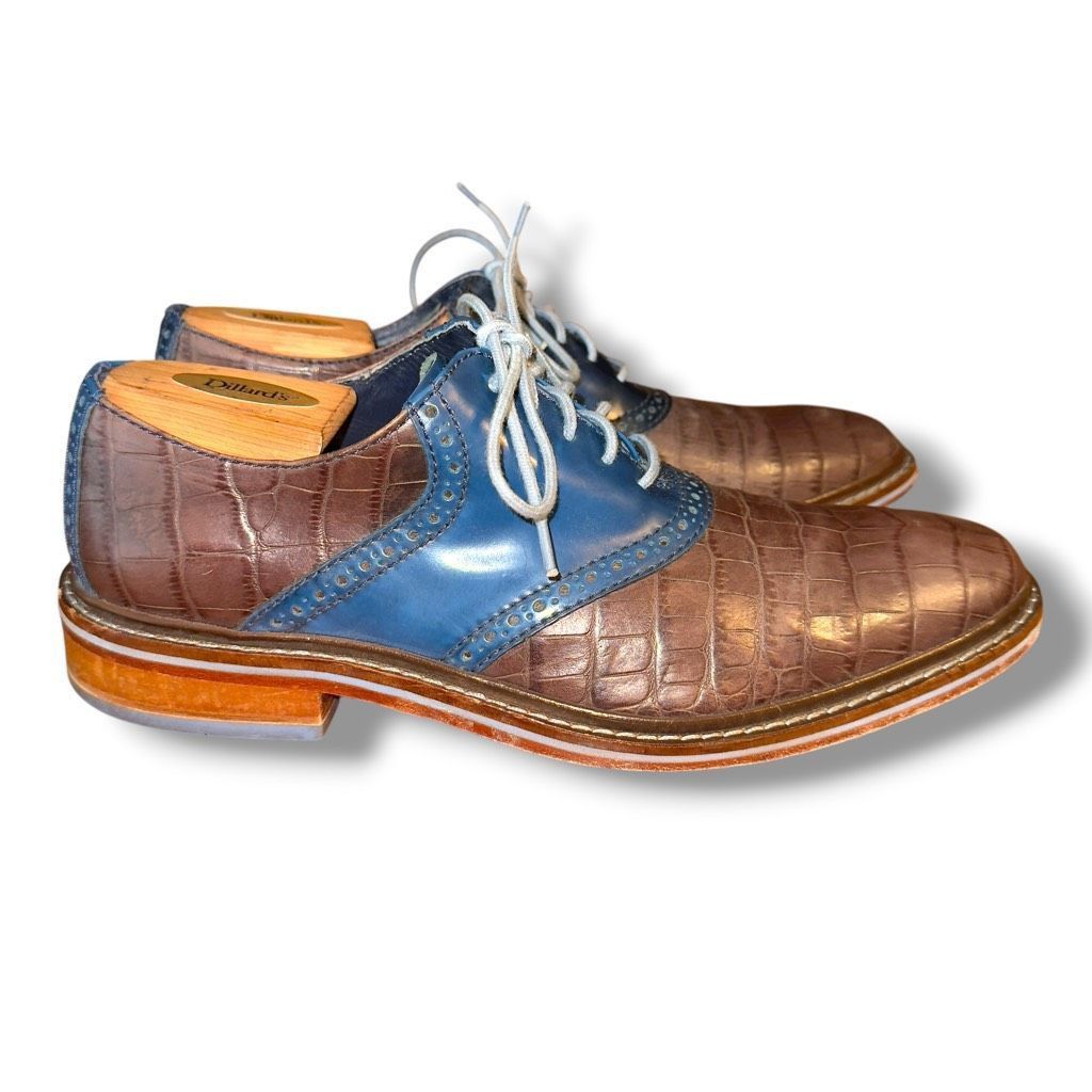 Cole Haan Navy & Brown Cole Haan Grand Os Oxford Dress Shoes Men’s Sz Size US 9.5 / EU 42-43 - 7 Thumbnail