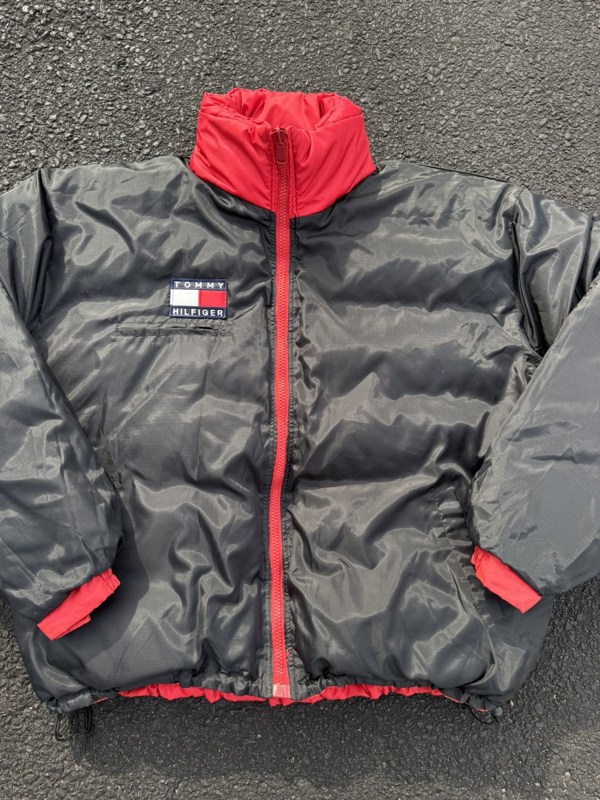 Tommy Hilfiger × Vintage Tommy Hilfiger 90’s Hip Hop Rap Puffer Bubble Jacket Coat Size US XL / EU 56 / 4 - 8 Thumbnail