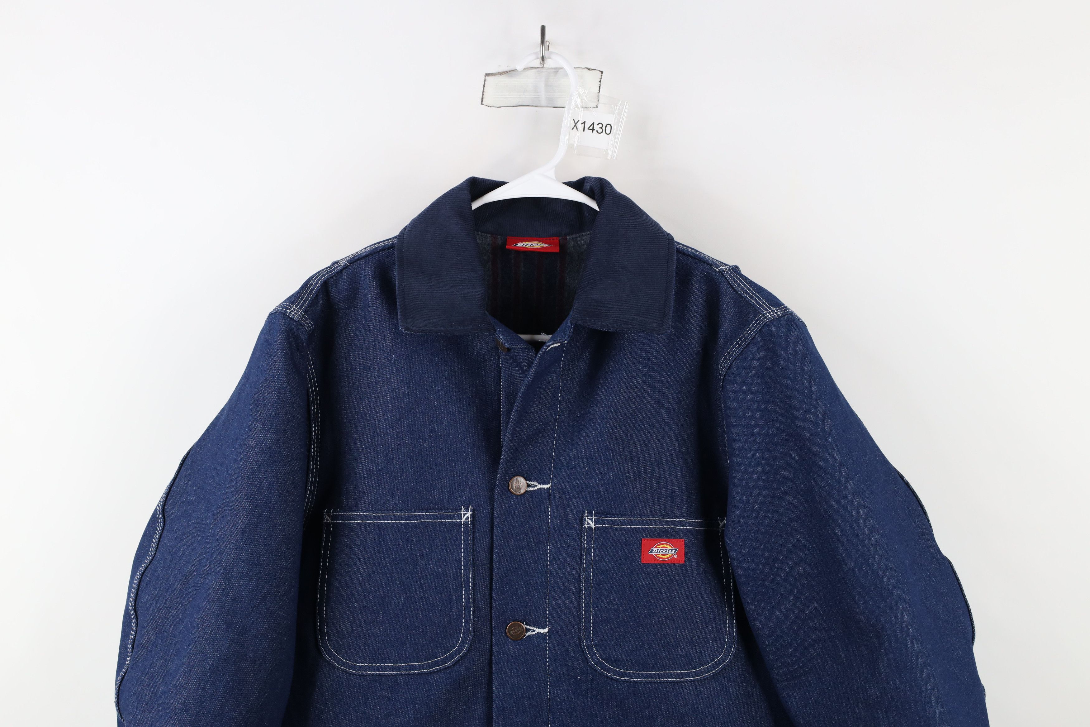 Dickies × Vintage Vintage 90s Dickies Blanket Lined Denim Chore Barn Jacket Size US L / EU 52-54 / 3 - 2 Thumbnail