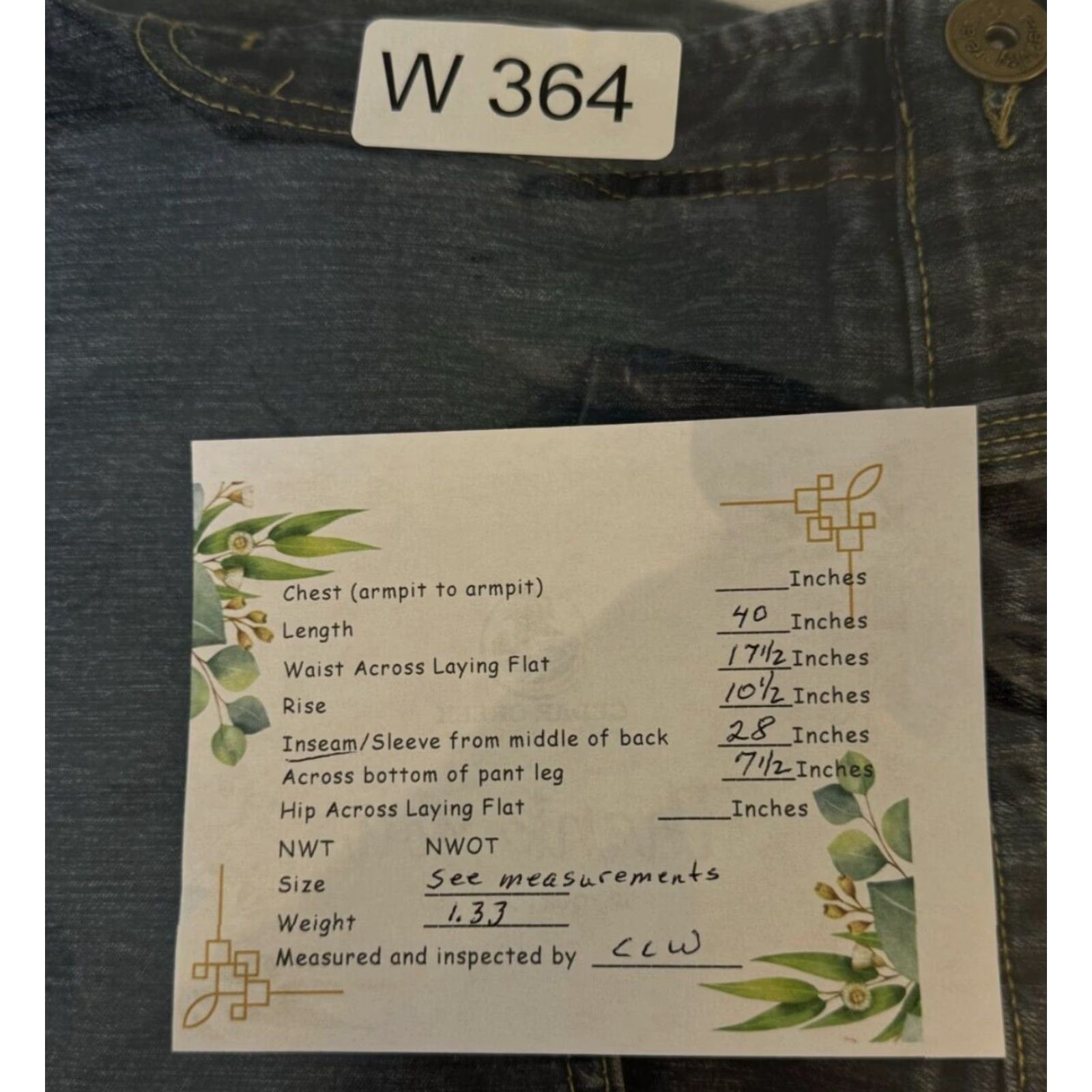 Vintage Relativity Jeans Women's 35 X 28 Blue Denim Stretch Straight Leg High Rise Pockets Slim Comfortable Jeans Size 24" / US 00 / IT 34 - 7 Thumbnail