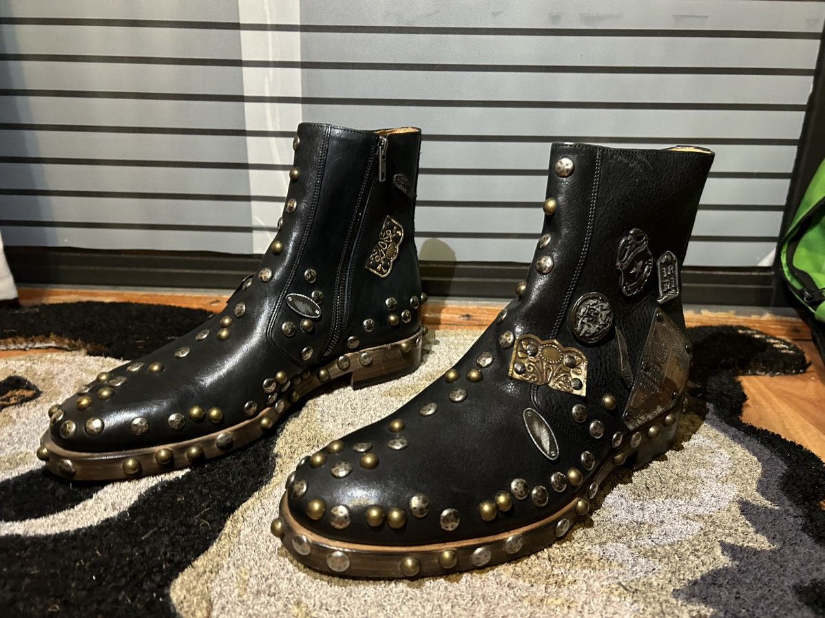 image of Maison Margiela 16Ss Studded Boots in Black, Men's (Size 8)