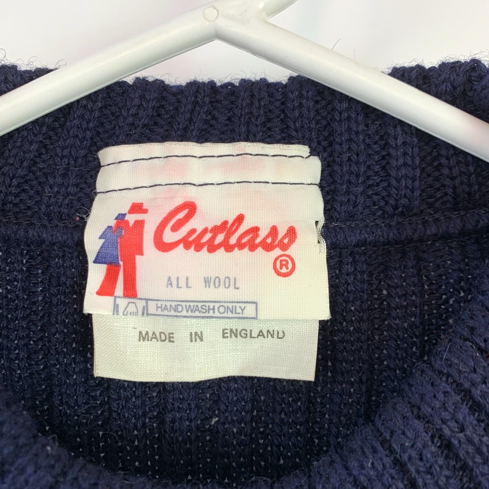 Vintage VINTAGE Cutlass Wool Blue Thick Elbow Patches Military SweatEr Mens 38" England Shirt Size US M / EU 48-50 / 2 - 3 Thumbnail