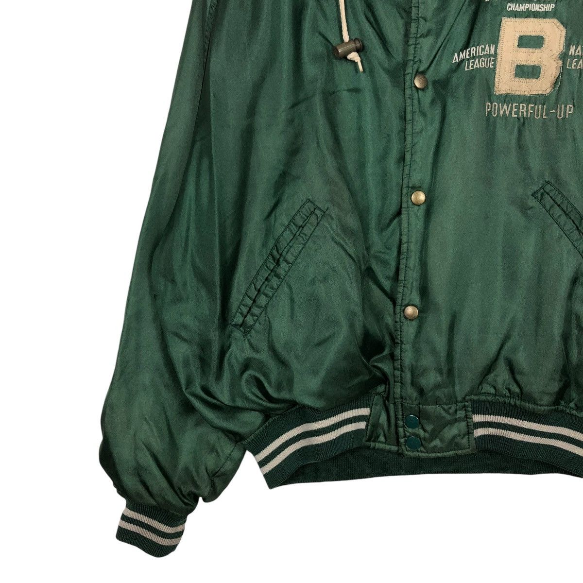 Japanese Brand 🔥SPORTSWEAR BOMBER JACKET MAJOR LEAGUE SPELL OUT BACK HIT Size US M / EU 48-50 / 2 - 6 Thumbnail