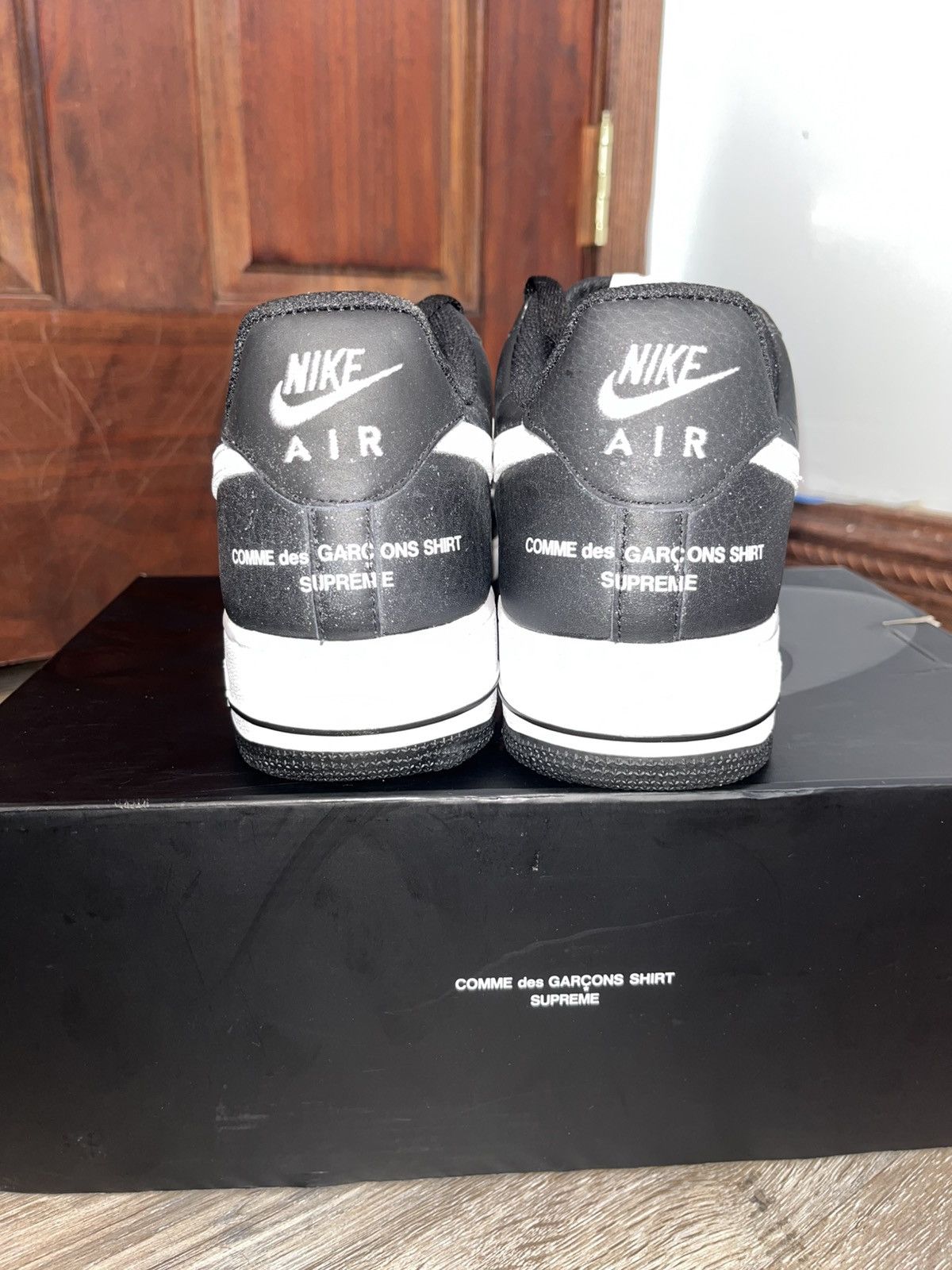 Comme des Garcons SHIRT × Supreme Supreme x CDG x Nike Split Logo AF1 Size US 10 / EU 43 - 9 Thumbnail