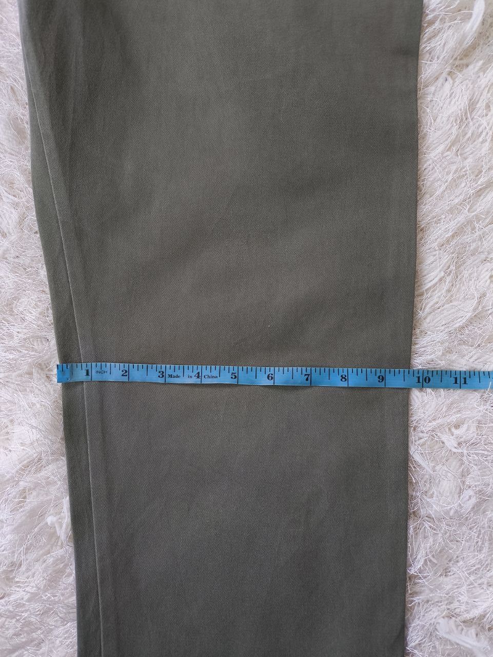 Japanese Brand ADAPT RETAILING Japan Utility Rayon Olive Green Baker Pants Size US 31 - 9 Thumbnail