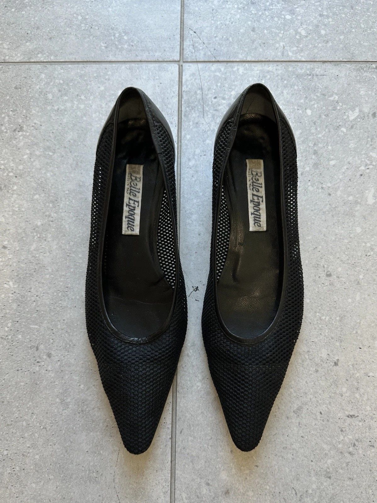 Vintage Vintage Belle Epoque Womens Shoes Mesh Heels Y2k Retro Bloke Size US 12 / IT 42 - 2 Thumbnail