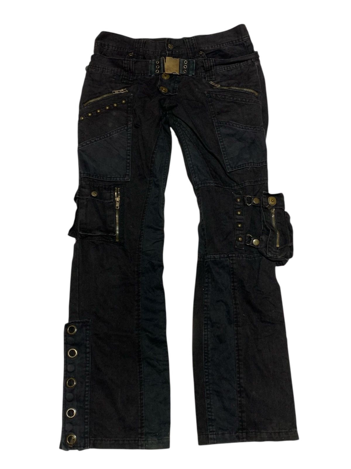 Japanese Brand 🐍 Midas Japan Double Waist Bondage Punk Gothic Pants Size US 31 - 1 Thumbnail
