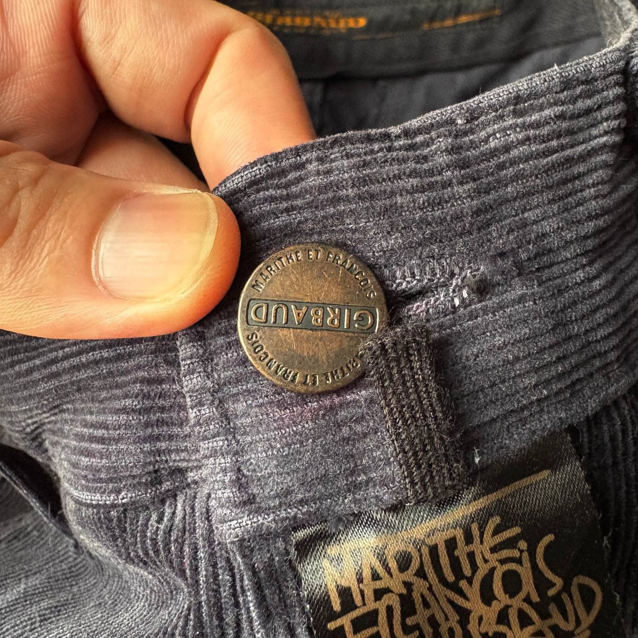Marithe + Francois Girbaud Vintage Marithe Francois Girbaud MFG Navy Corduroy Pants Size US 33 - 10 Thumbnail