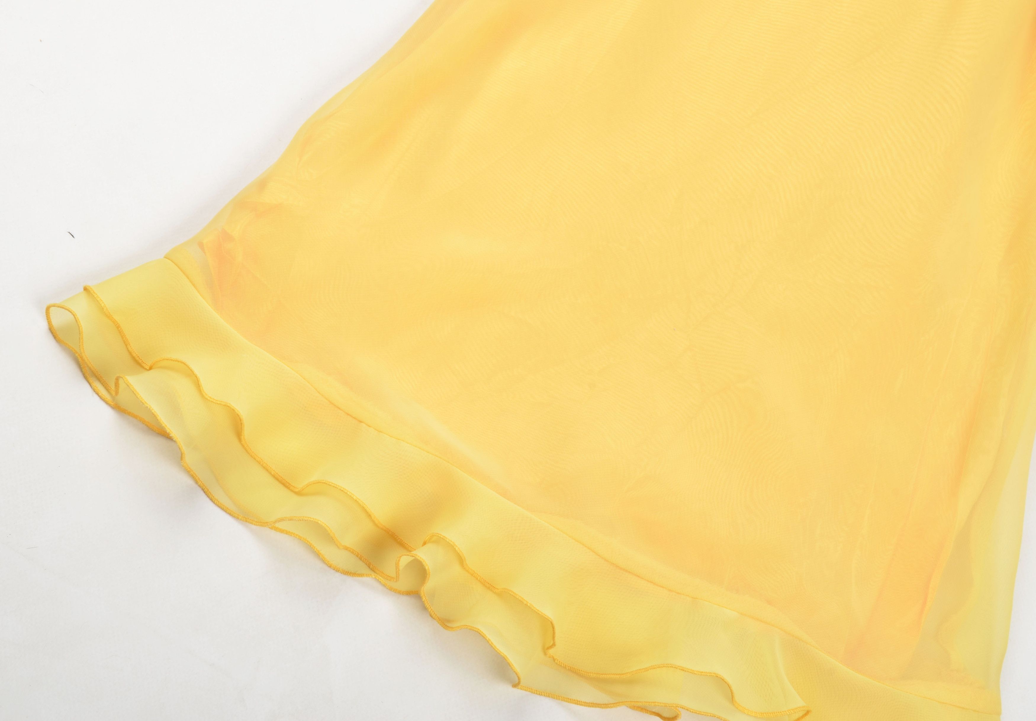 Other Vintage Chou Chou 90's Ruffle Yellow Coquette Dress Size M / US 6-8 / IT 42-44 - 6 Thumbnail