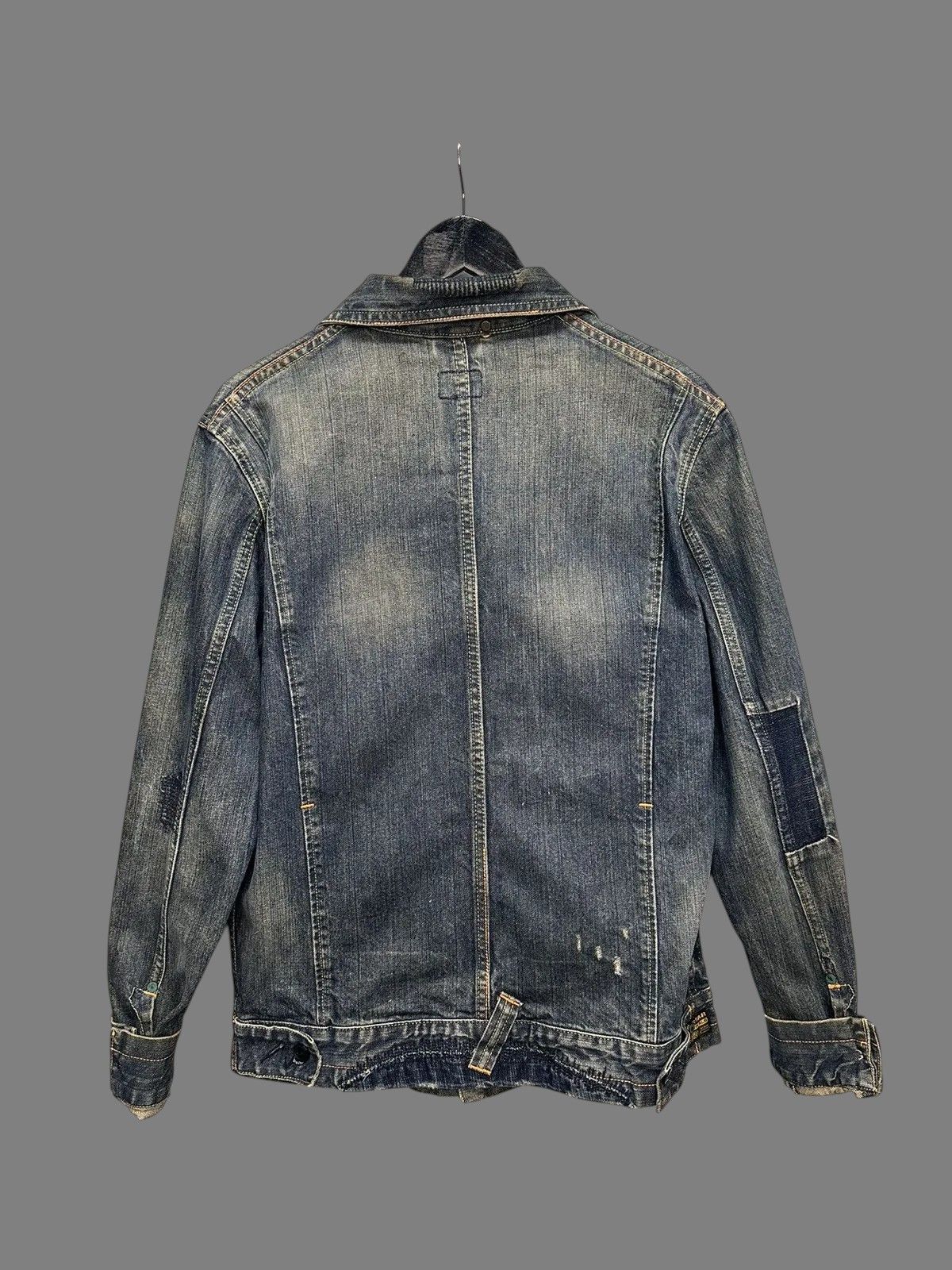 Diesel G-Star Raw Denim Jacket Distressed Workwear 2000s Size US L / EU 52-54 / 3 - 12 Thumbnail