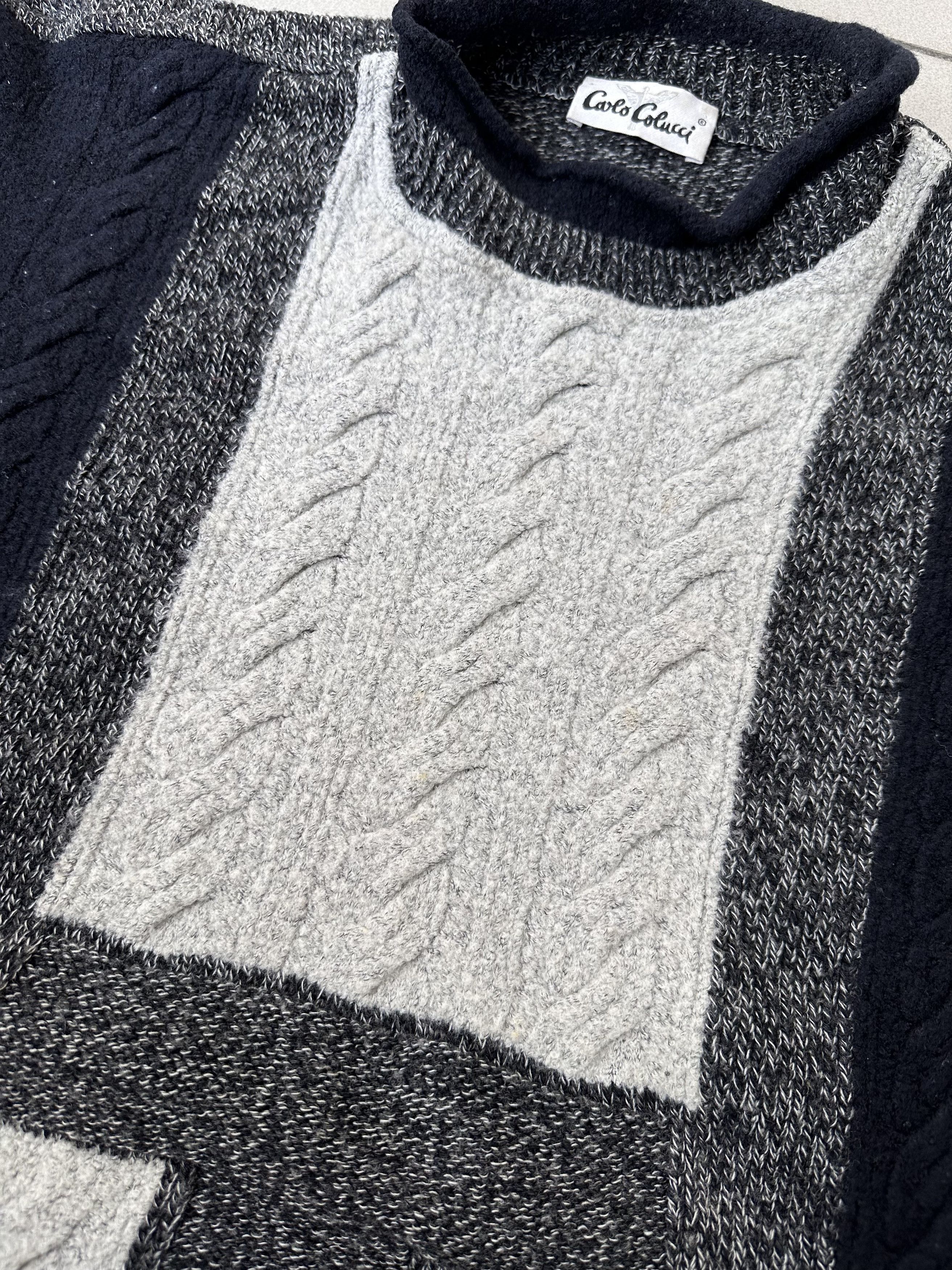 Carlo Colucci × Vintage Carlo Colucci vintage boxy jumper sweater cable knit Size US L / EU 52-54 / 3 - 5 Thumbnail