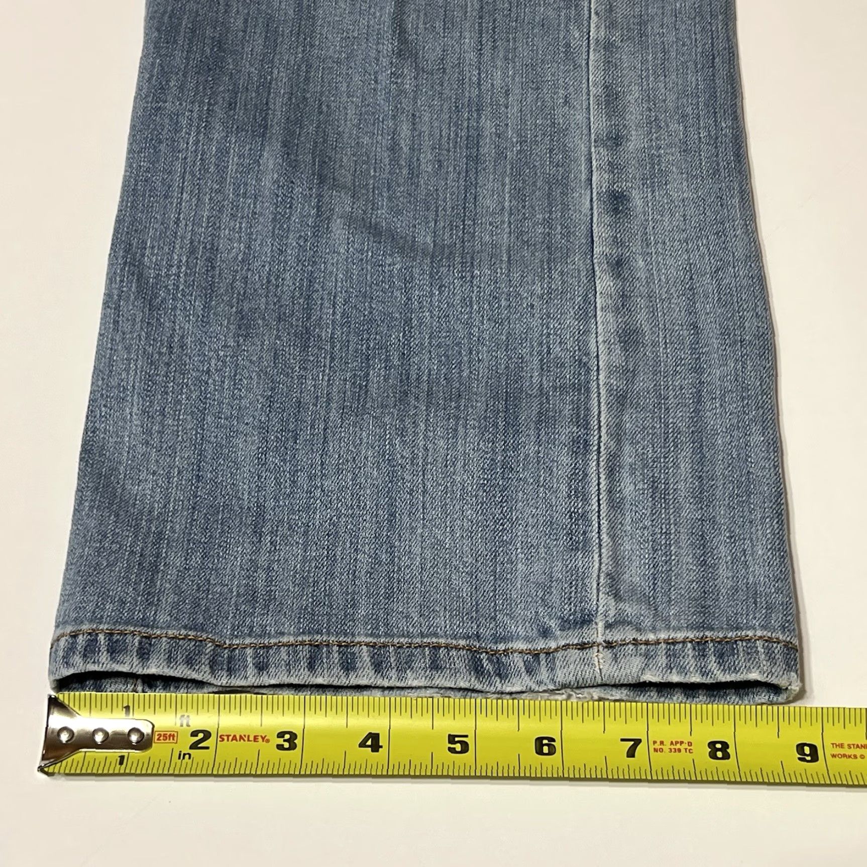 Lucky Brand Lucky Brand 221 Original Boot Jean Mens Regular 36x31 Blue Distressed 5-Pocket Denim Zipper Button Logo Size US 36 / EU 52 - 7 Thumbnail