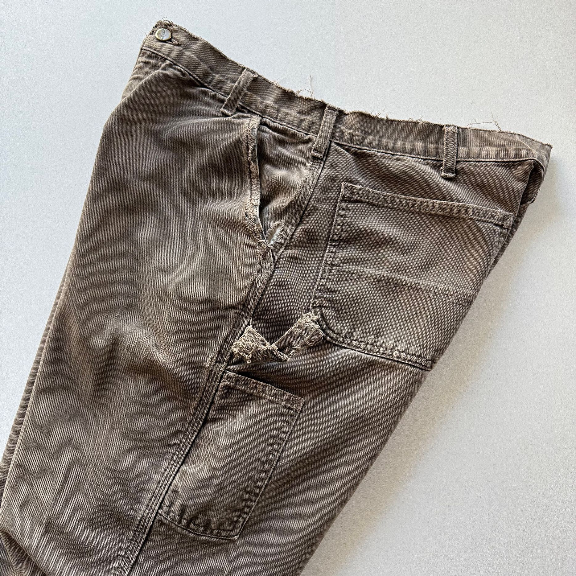 Carhartt 1990s Carhartt Distressed Blanket Lined Cargo Pants Size US 34 / EU 50 - 8 Thumbnail