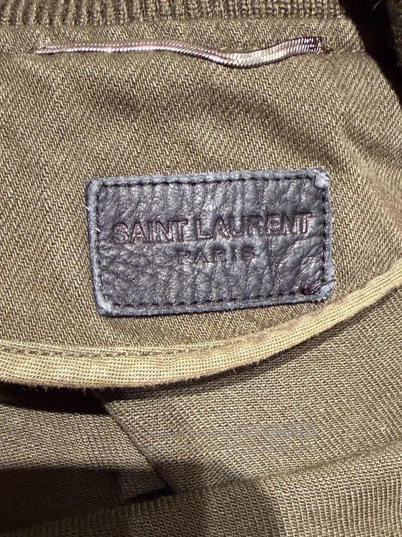 Saint Laurent Paris Saint Laurent Paris Military Green Jacket Size US L / EU 52-54 / 3 - 3 Thumbnail
