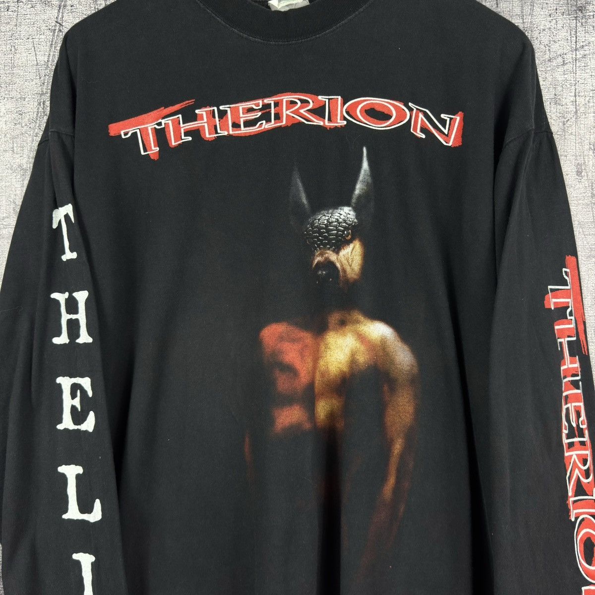 Band Tees RARE Vintage 1996 Therion Theli long sleeve t shirt metal Size US XL / EU 56 / 4 - 3 Thumbnail